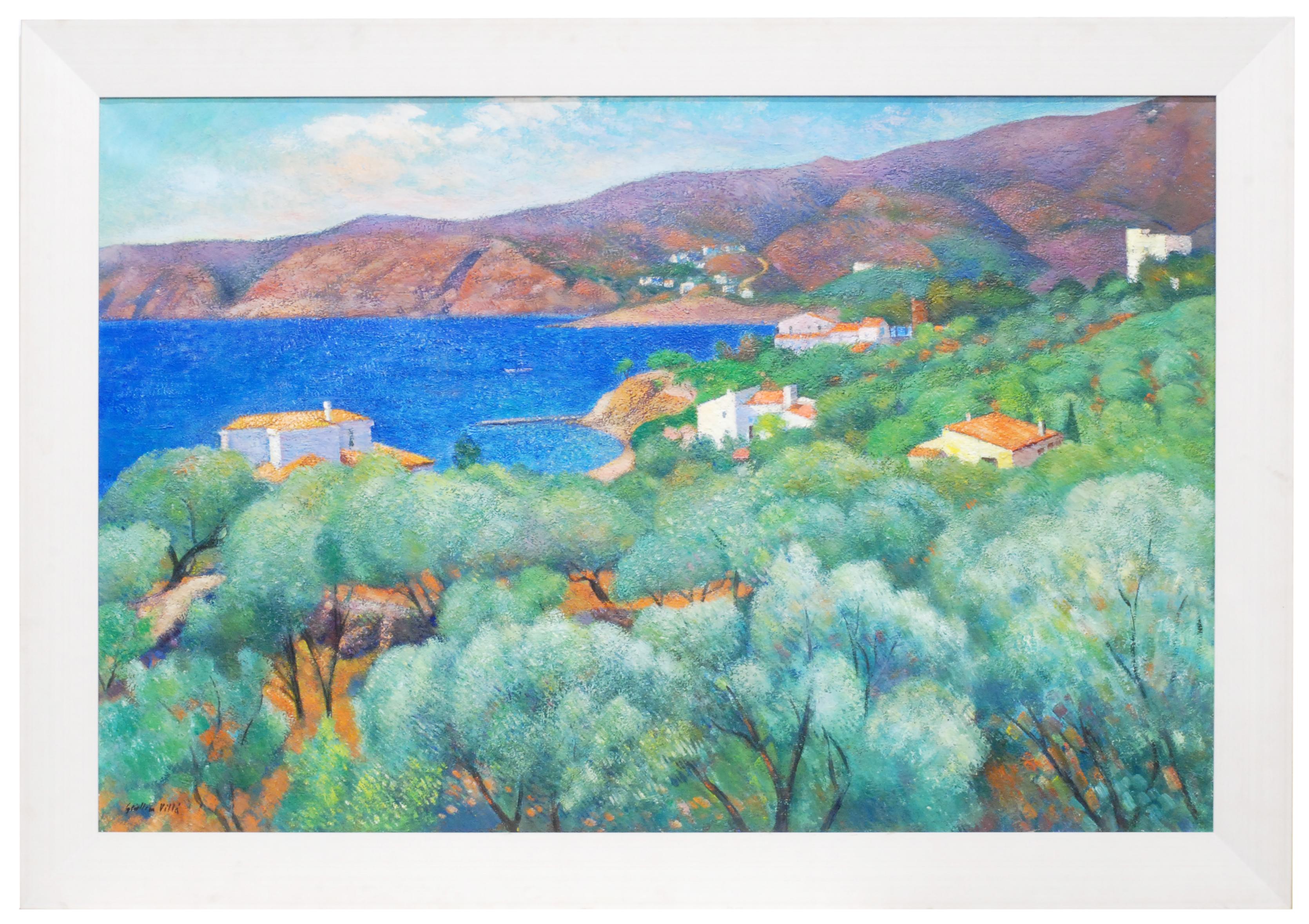 GUILLEM VILLA BASSOLS (1917-2005), "Cadaqués", Óleo sobre l