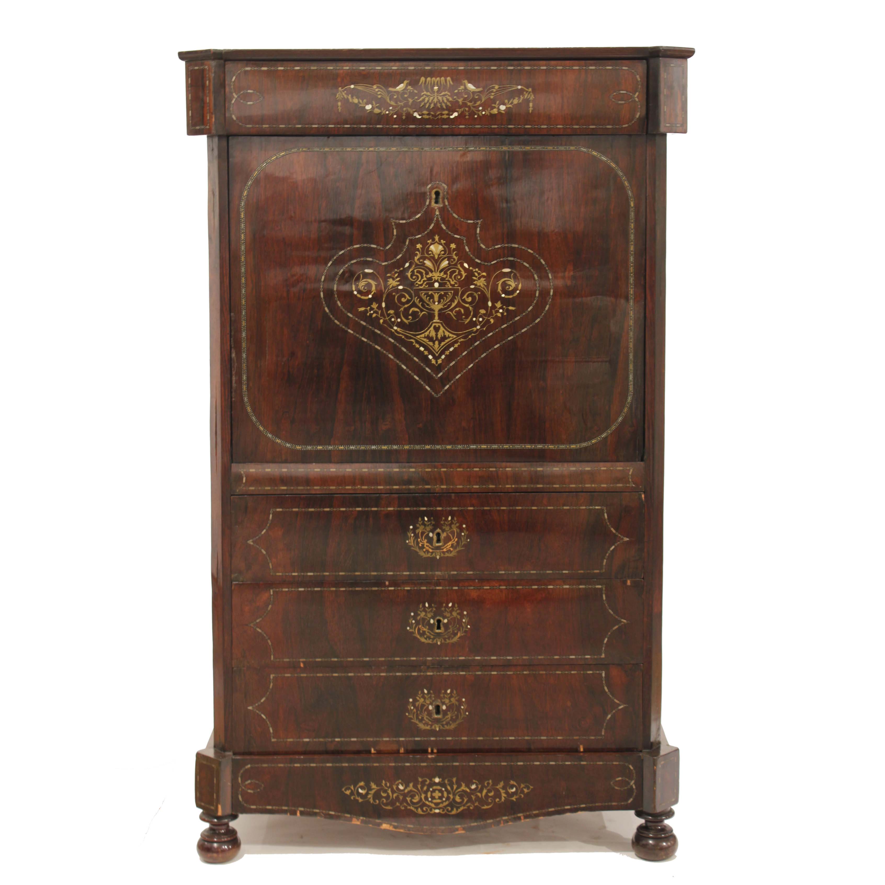 SPANISH WRITING CABINET, MIDDLE OF THE 19TH CENTURY