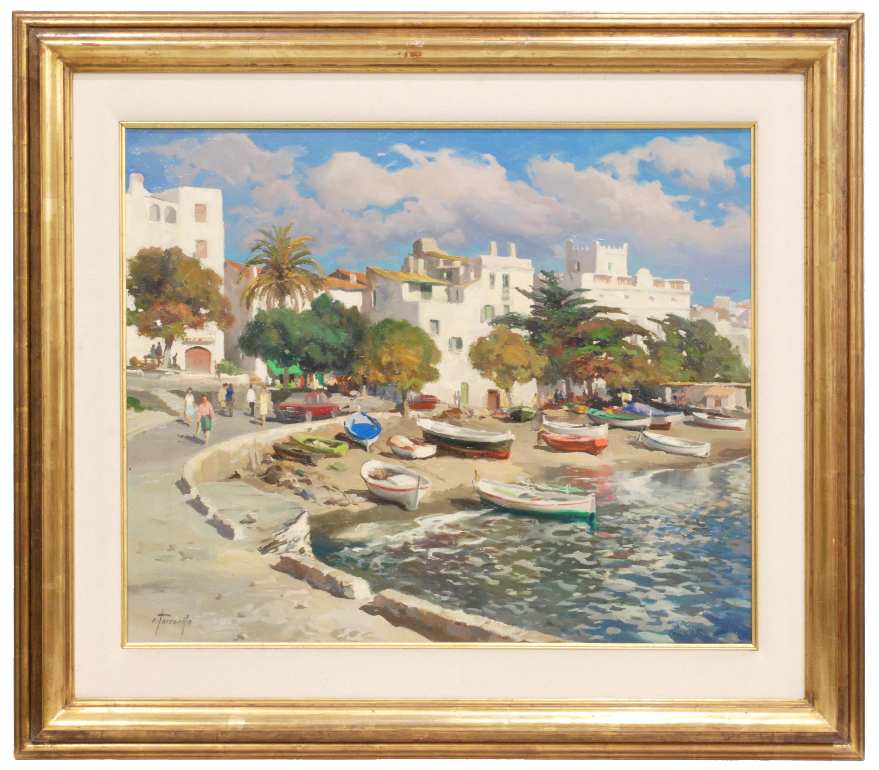 EZEQUIEL TORROELLA (1921-1998), Cadaqués, Óleo sobre lienzo