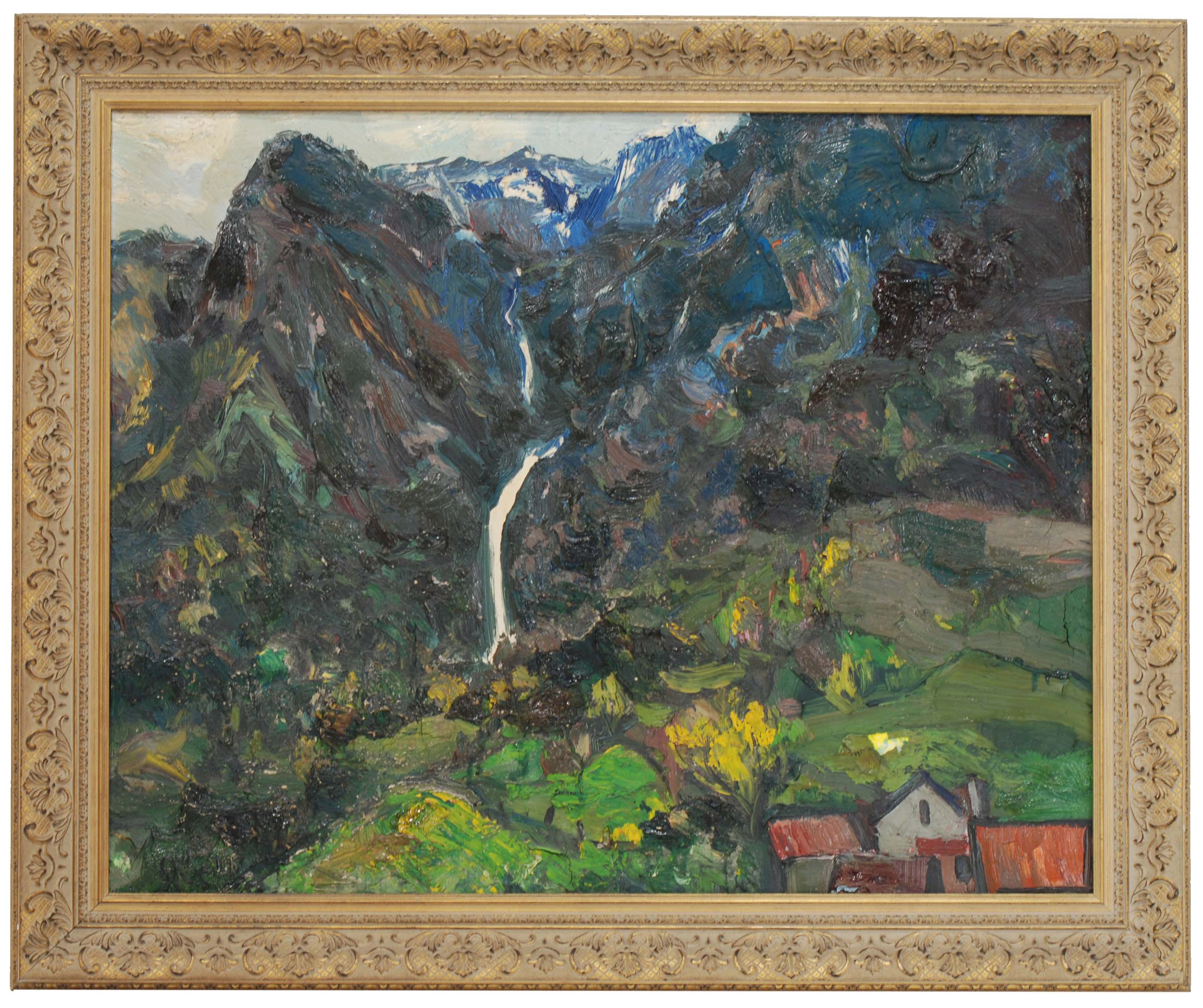 JOAN ABELLÓ (1922-2008), Cascada en el pirineo francés., Ól