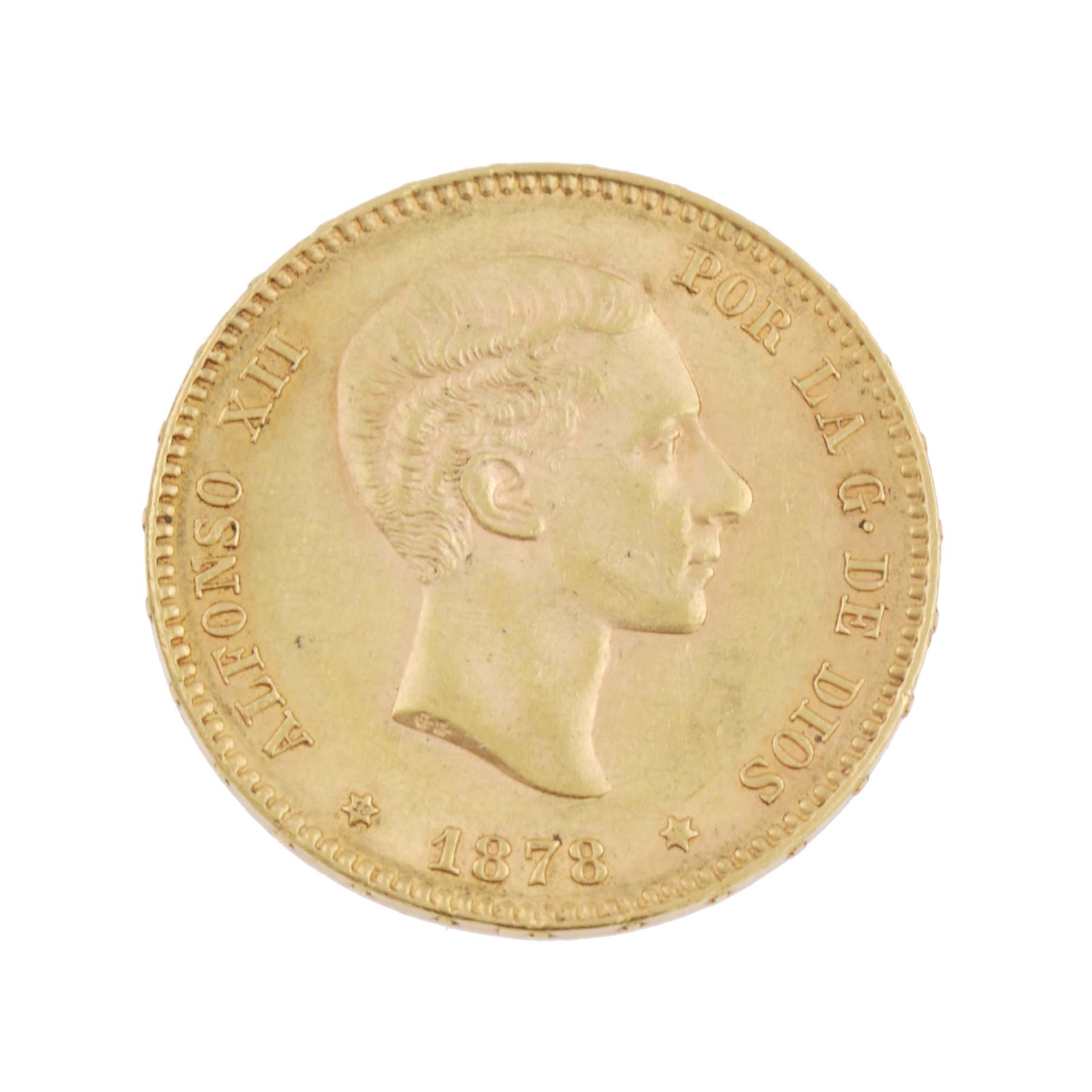 MONEDA DE ALFONSO XII, 1878.