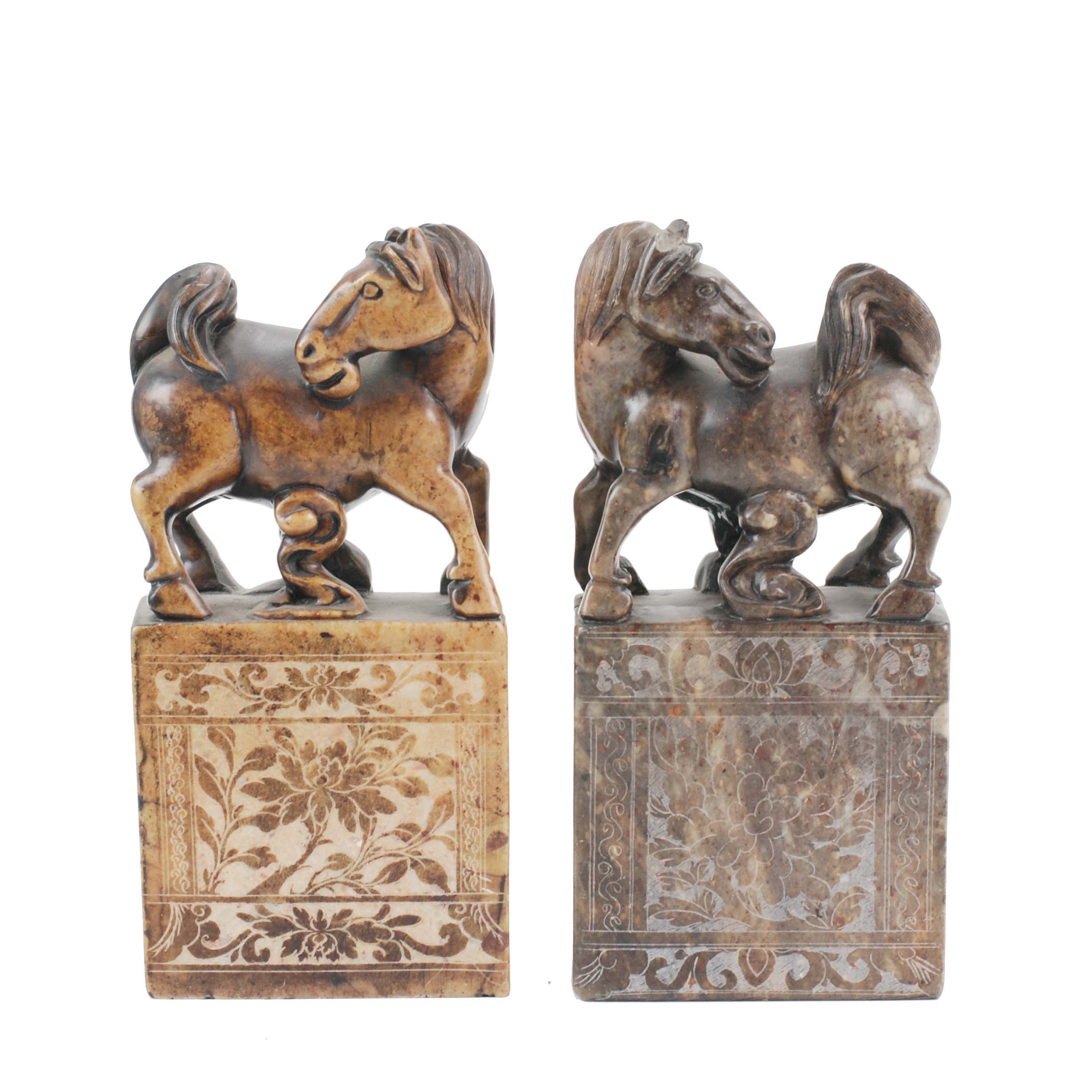 PAIR OF CHINESE SEALS, 20TH CENTURY