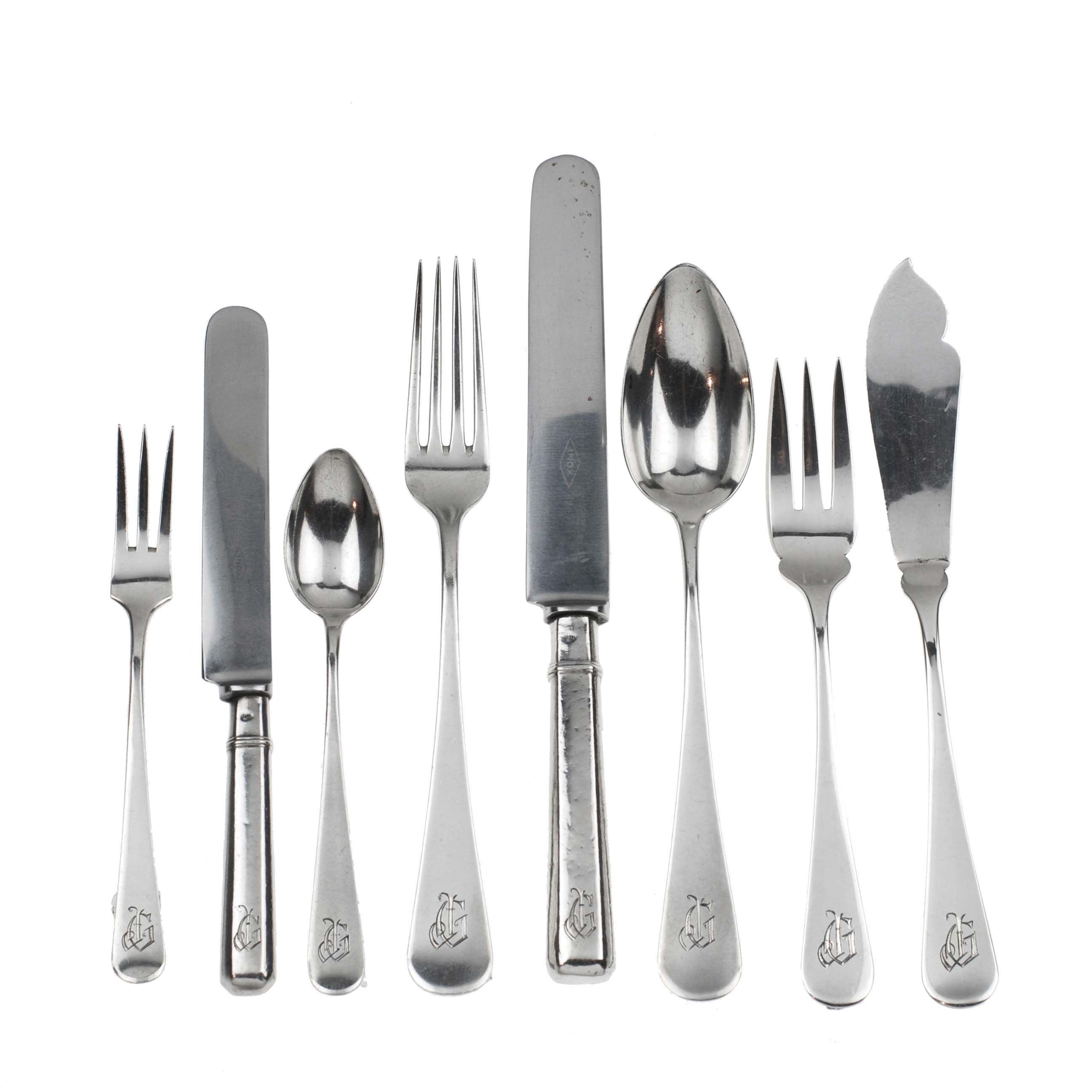 SILVER CUTLERY, SPANISH, 20TH CENTURY 