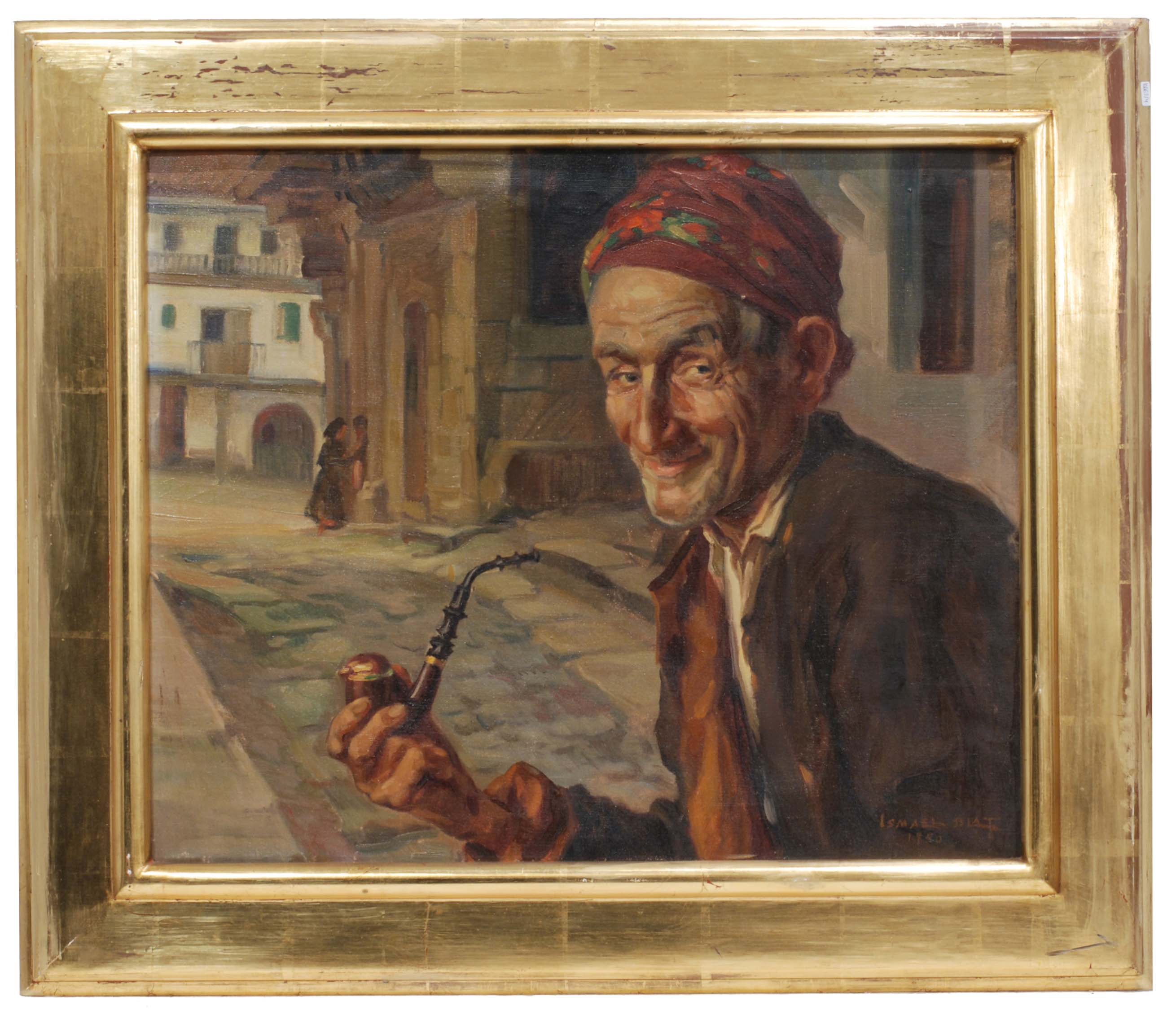 ISMAEL BLAT Y MONZO (1901-1976). "Portrait of an old man".