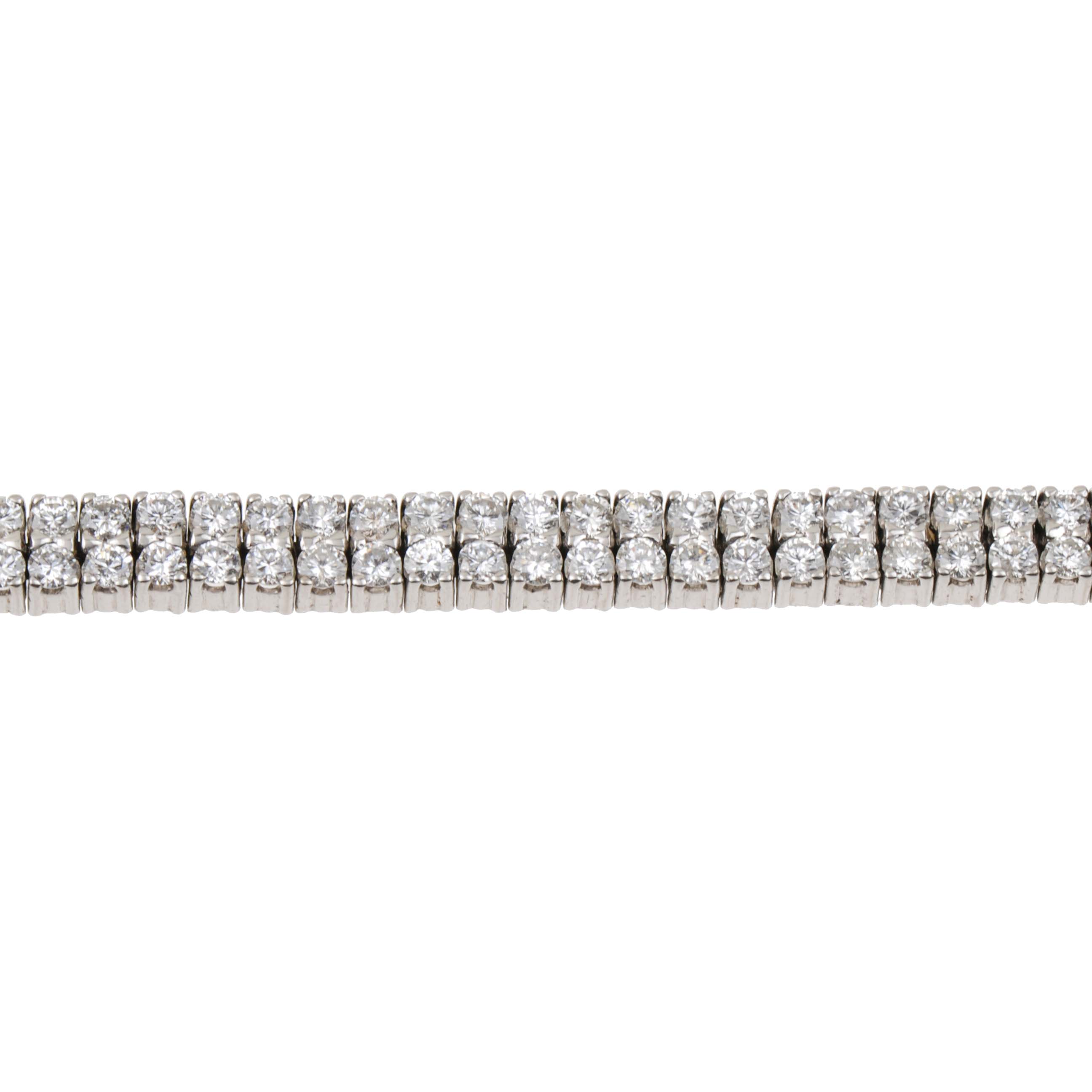 DOUBLE RIVIERE DIAMOND BRACELET.