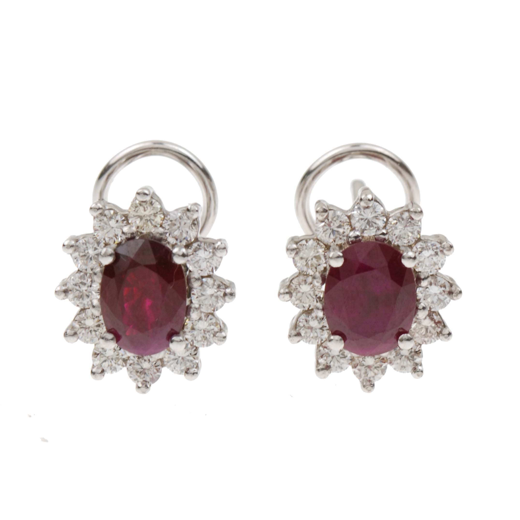 ROSE-CUT RUBY EARRINGS 