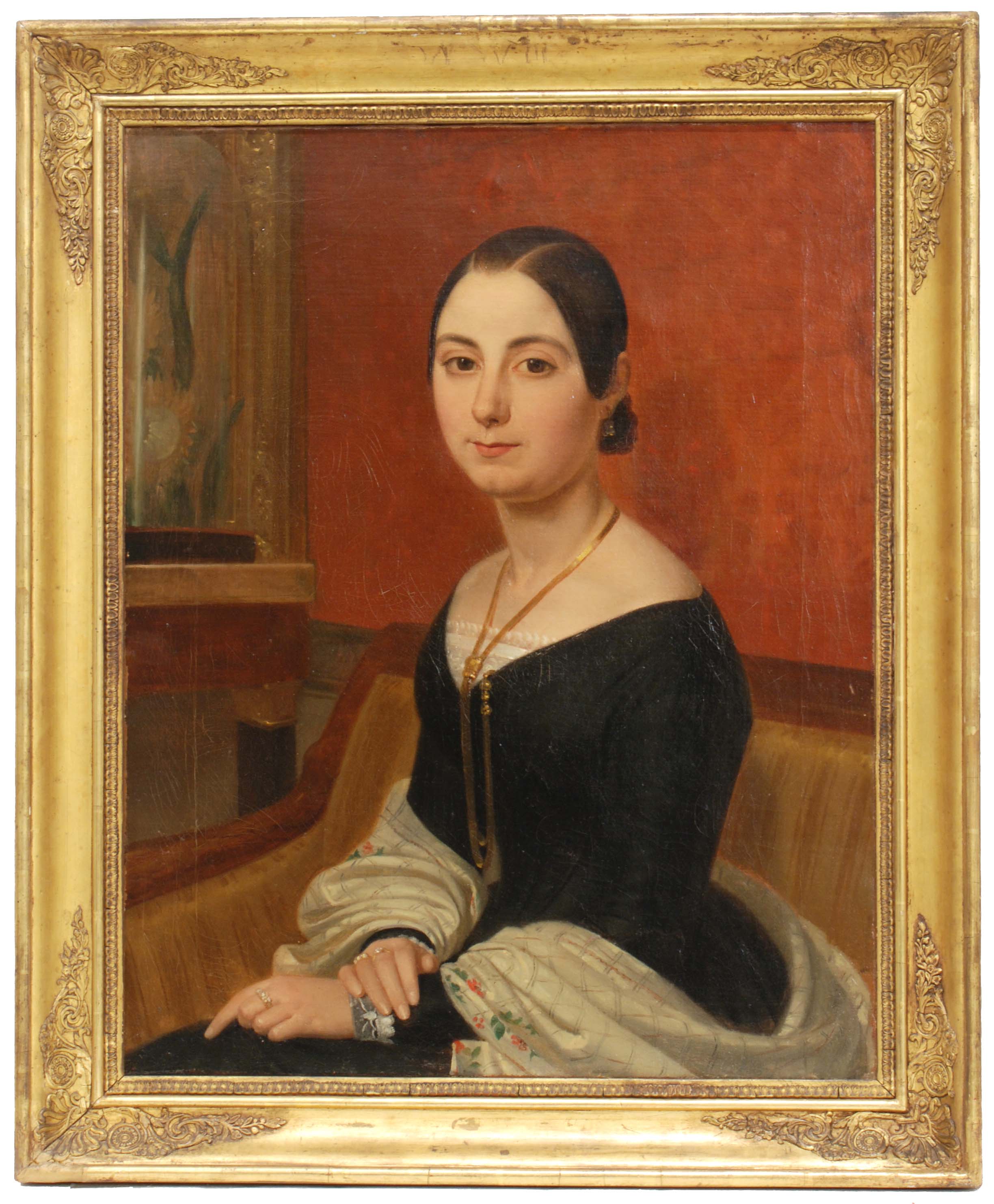 19/20TH CENTURY SPANISH SCHOOL "Portrait of a young lady".