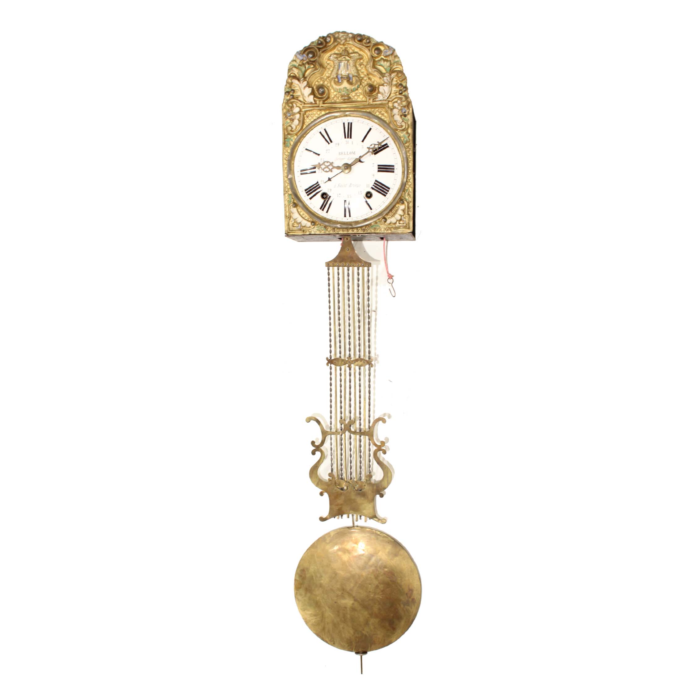 MOREZ WALL CLOCK, LATE 19TH CENTURY, EARLY 20TH CENTURY. 