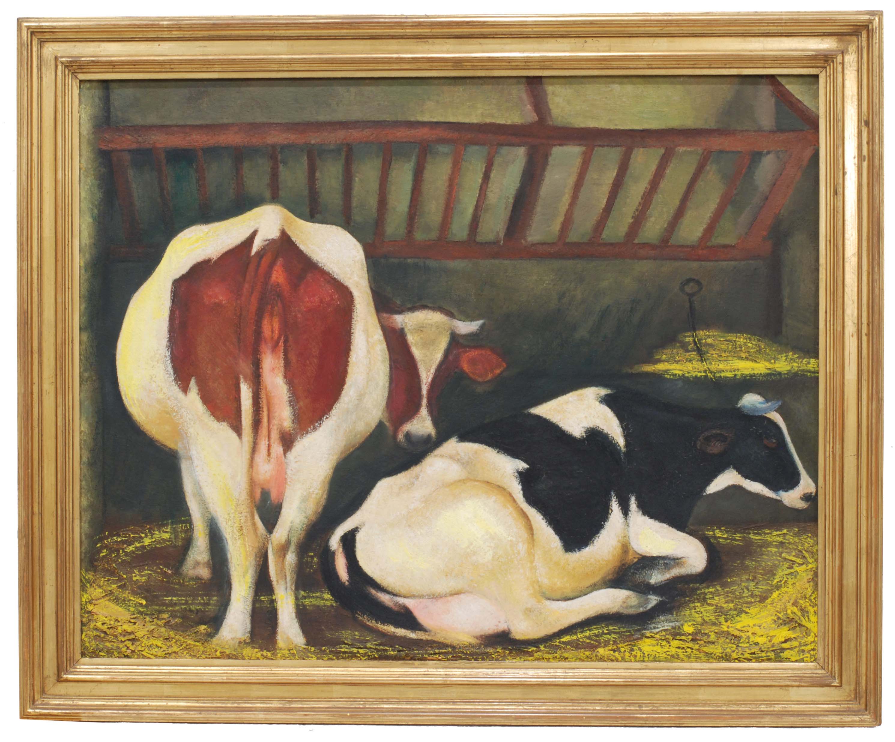 MIQUEL VILLÀ BASSOLS (1901-1988). "TWO COWS", IBIZA, 1952.