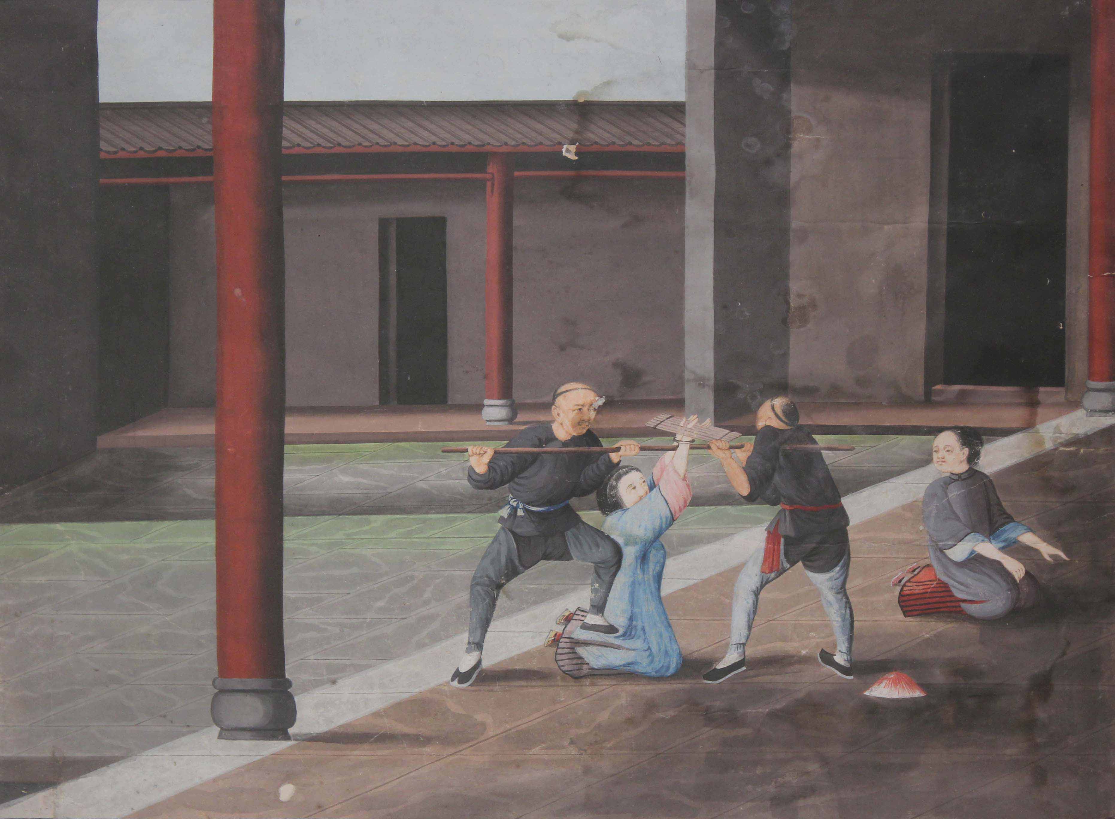 ESCUELA CHINA, SIGLO XX. "TORTURA CHINA DE LOS DEDOS".