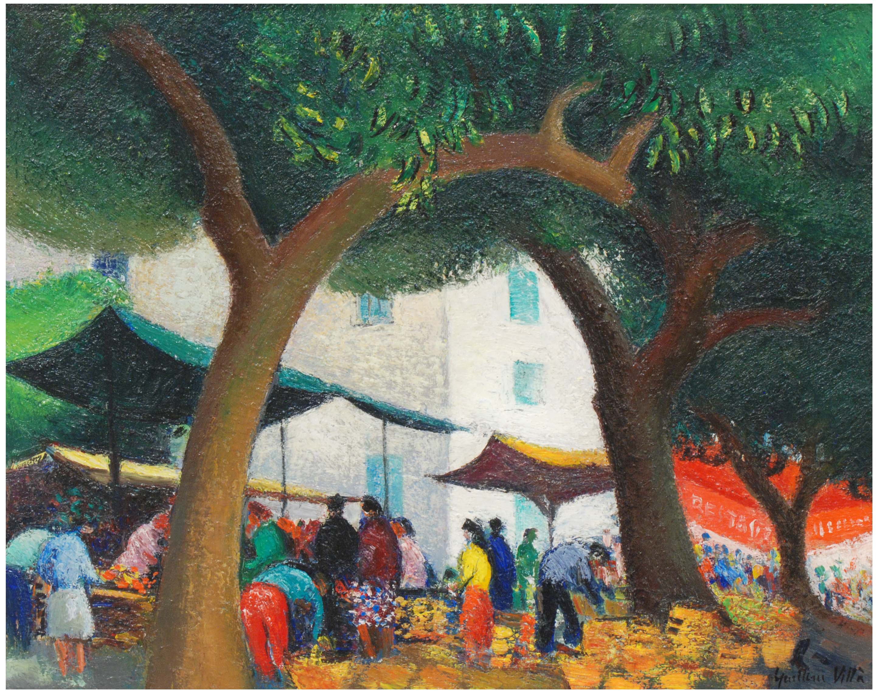 GUILLEM VILLA BASSOLS (1917-2005). "CADAQUES MARKET". 1974.