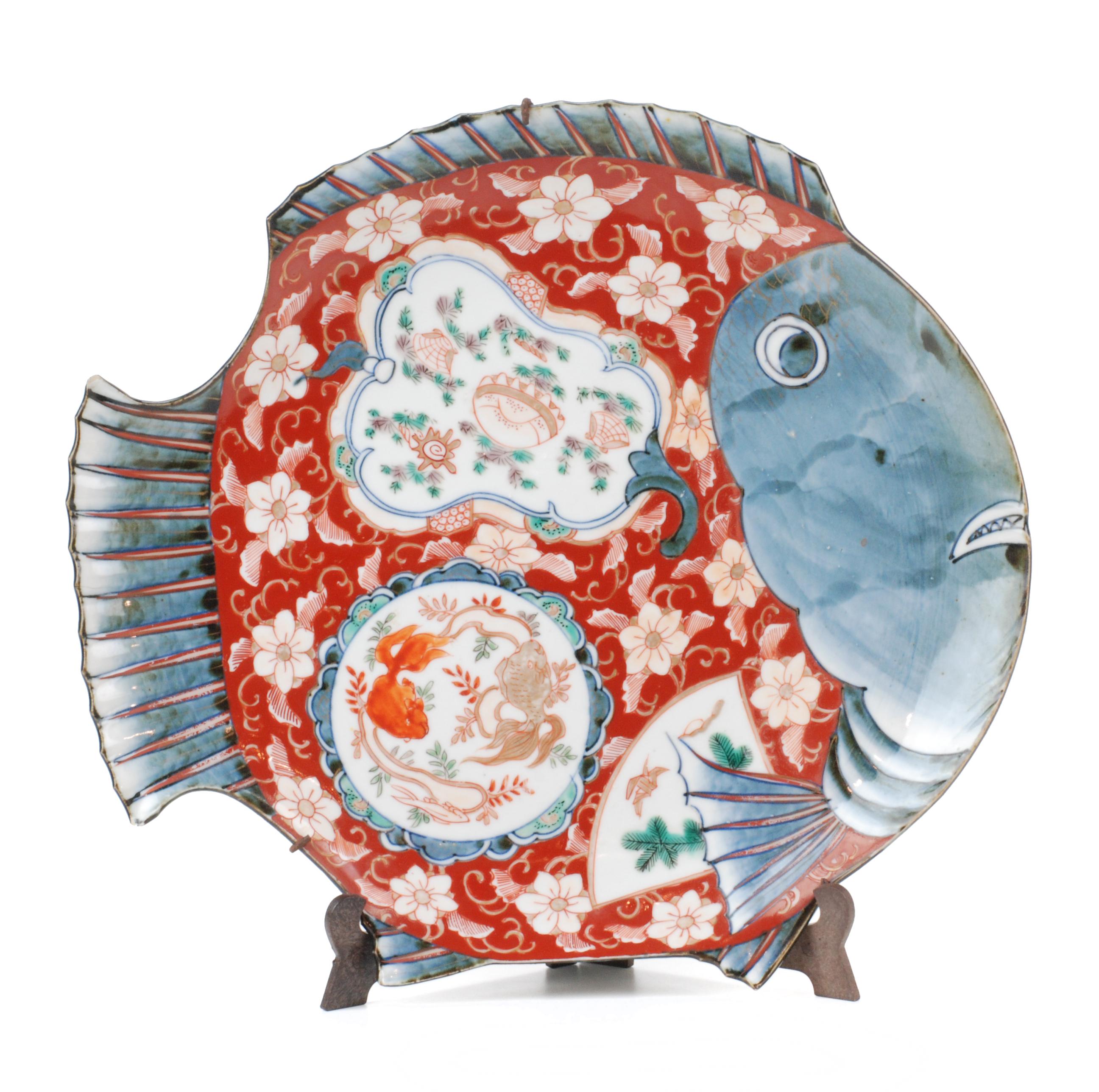 JAPANESE PLATE "FISH", LATE C19th - EARLY C20th.