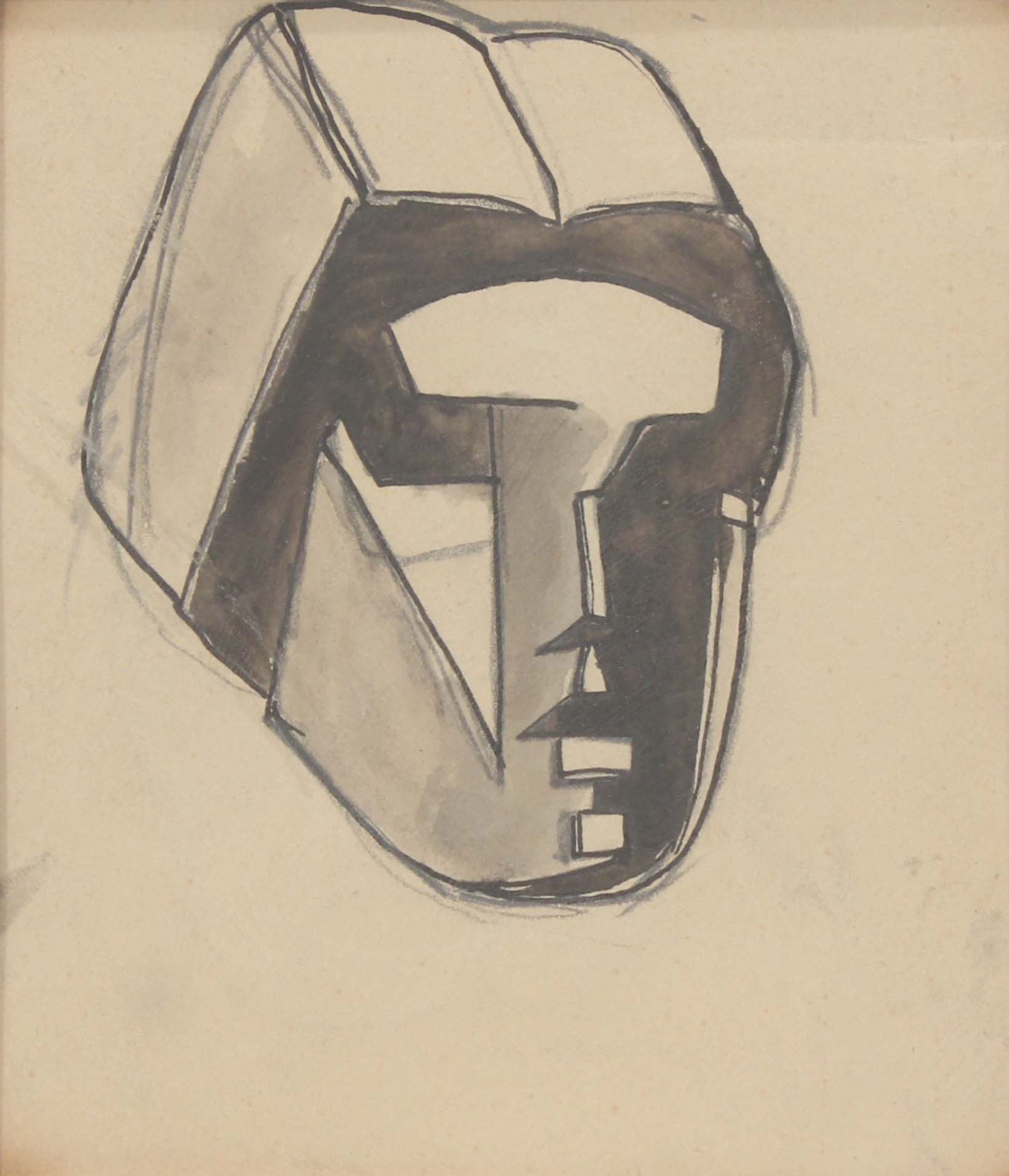 JULIO GONZÁLEZ (1876-1942). "VISAGE AUX PLANS RIGOUREUX", 1