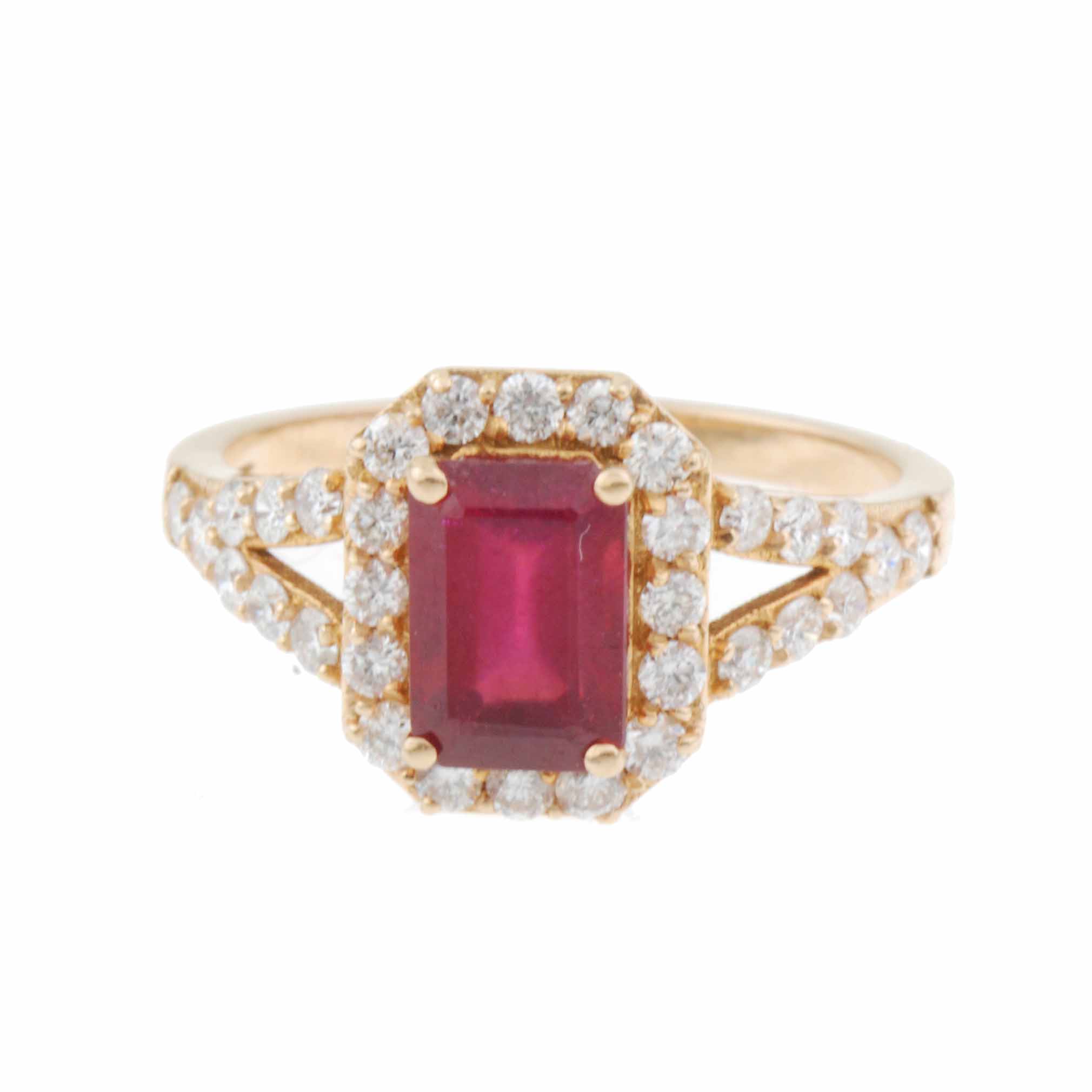 DIAMOND AND RUBY RING.