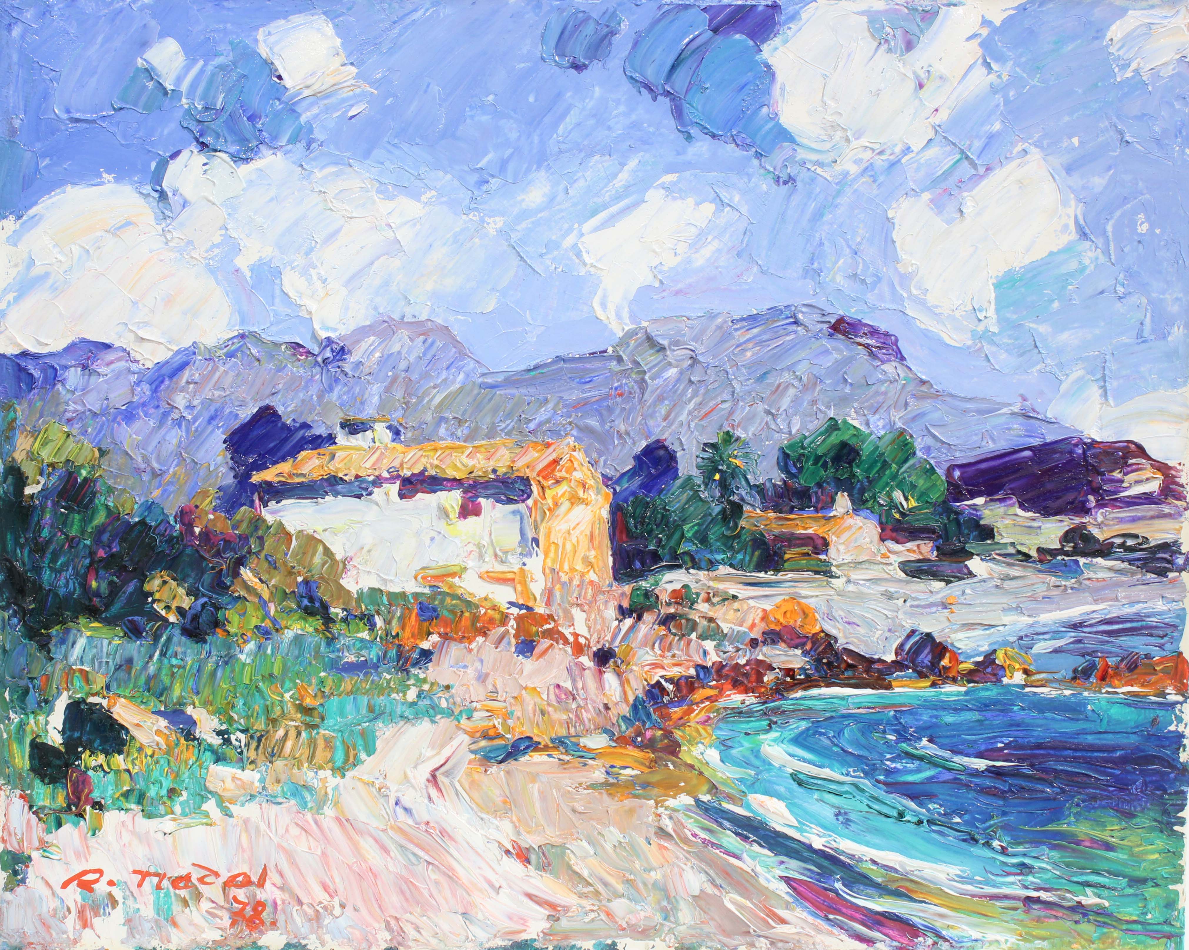 RAMON NADAL (1913-1999). "MASÍA EN LA COSTA MALLORQUINA", 1