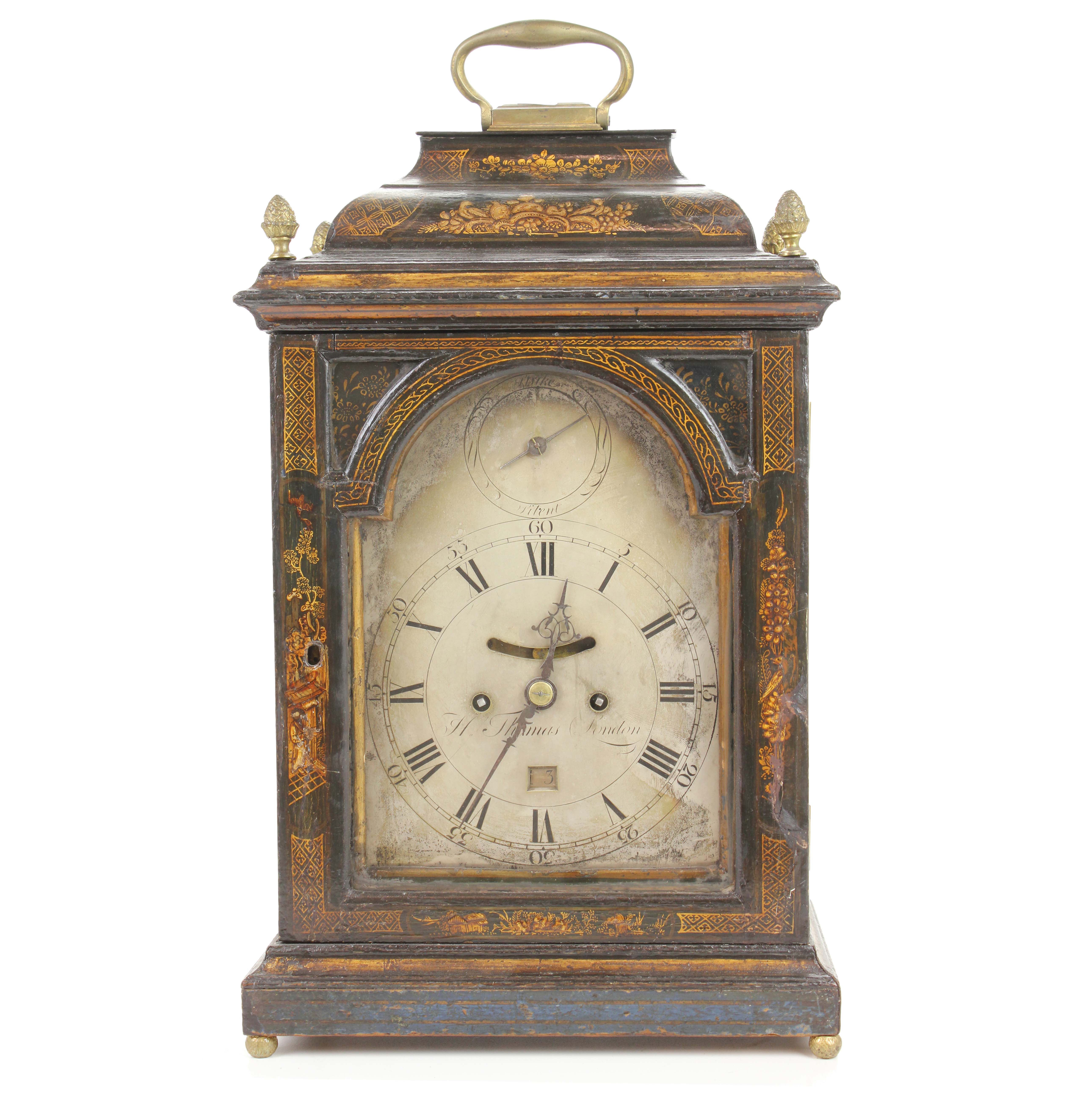 ENGLISH GEORGE III TABLE TOP CLOCK "BRACKET" END C18th