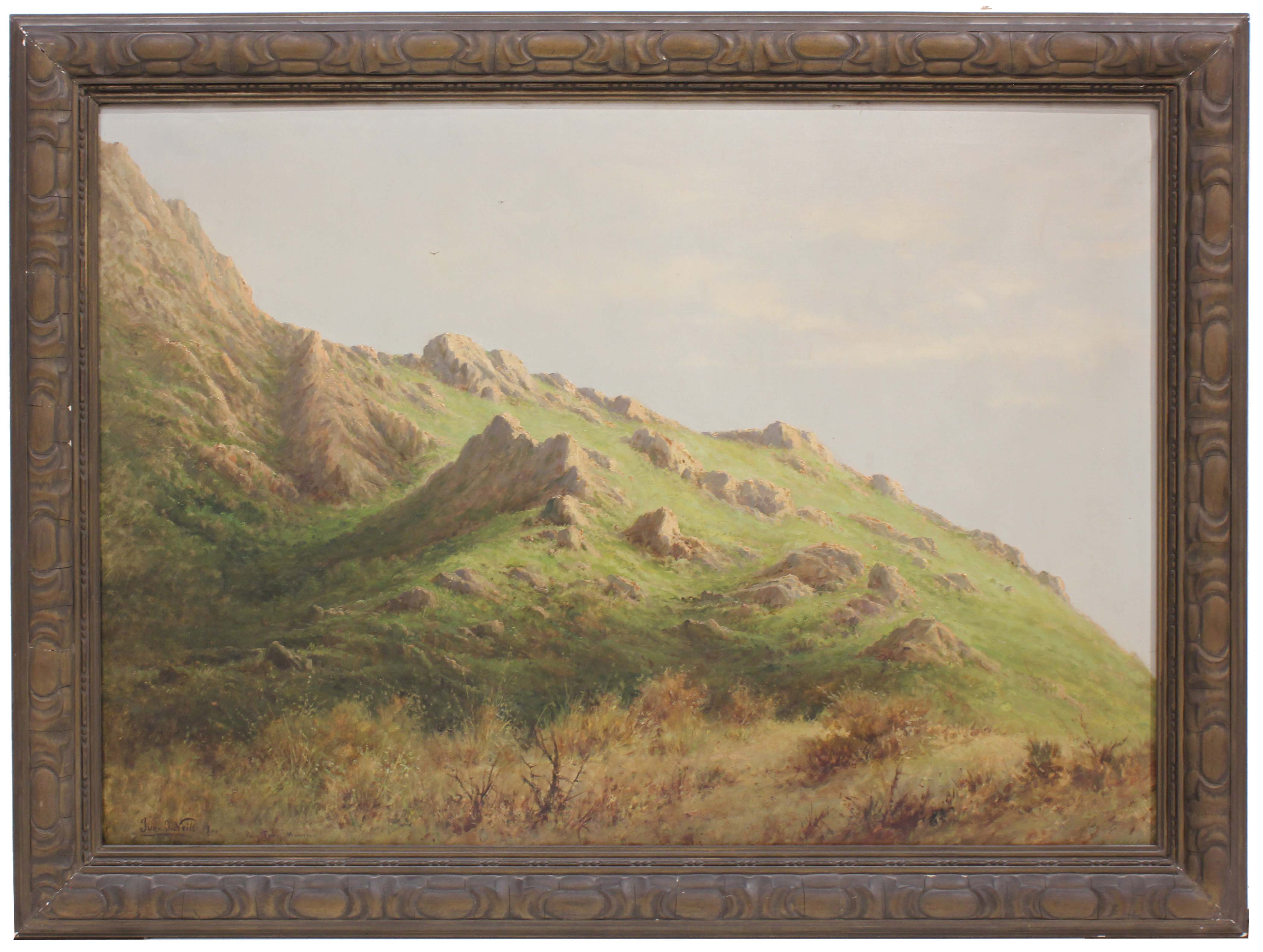 JUAN O&#39;NEILLLE (1828-1907). "MAJORCAN MOUNTAIN LANDSCAPE"