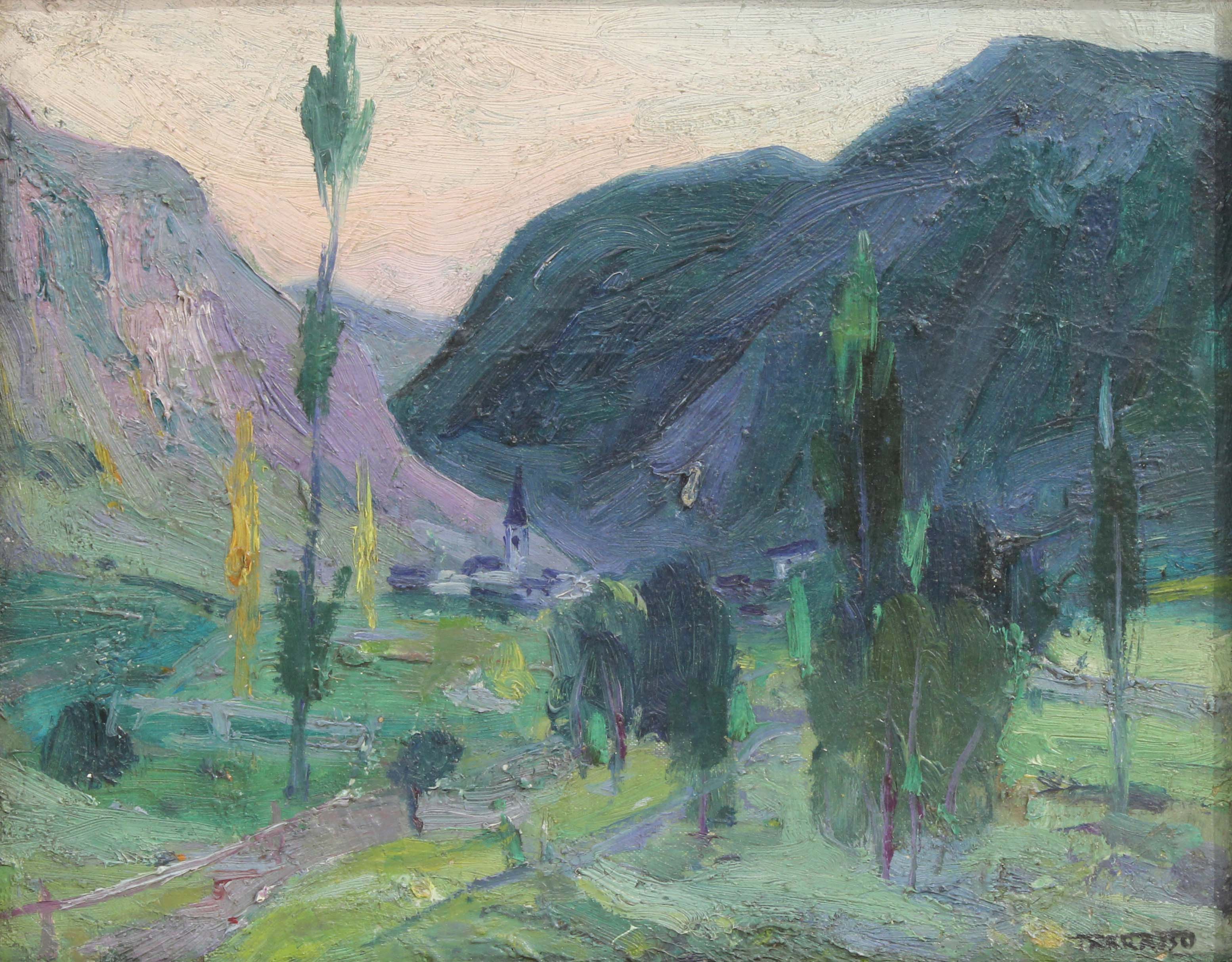 CASIMIR MARTÍNEZ TARRASSÓ (1898-1980). "PYRENEAN LANDSCAPE"