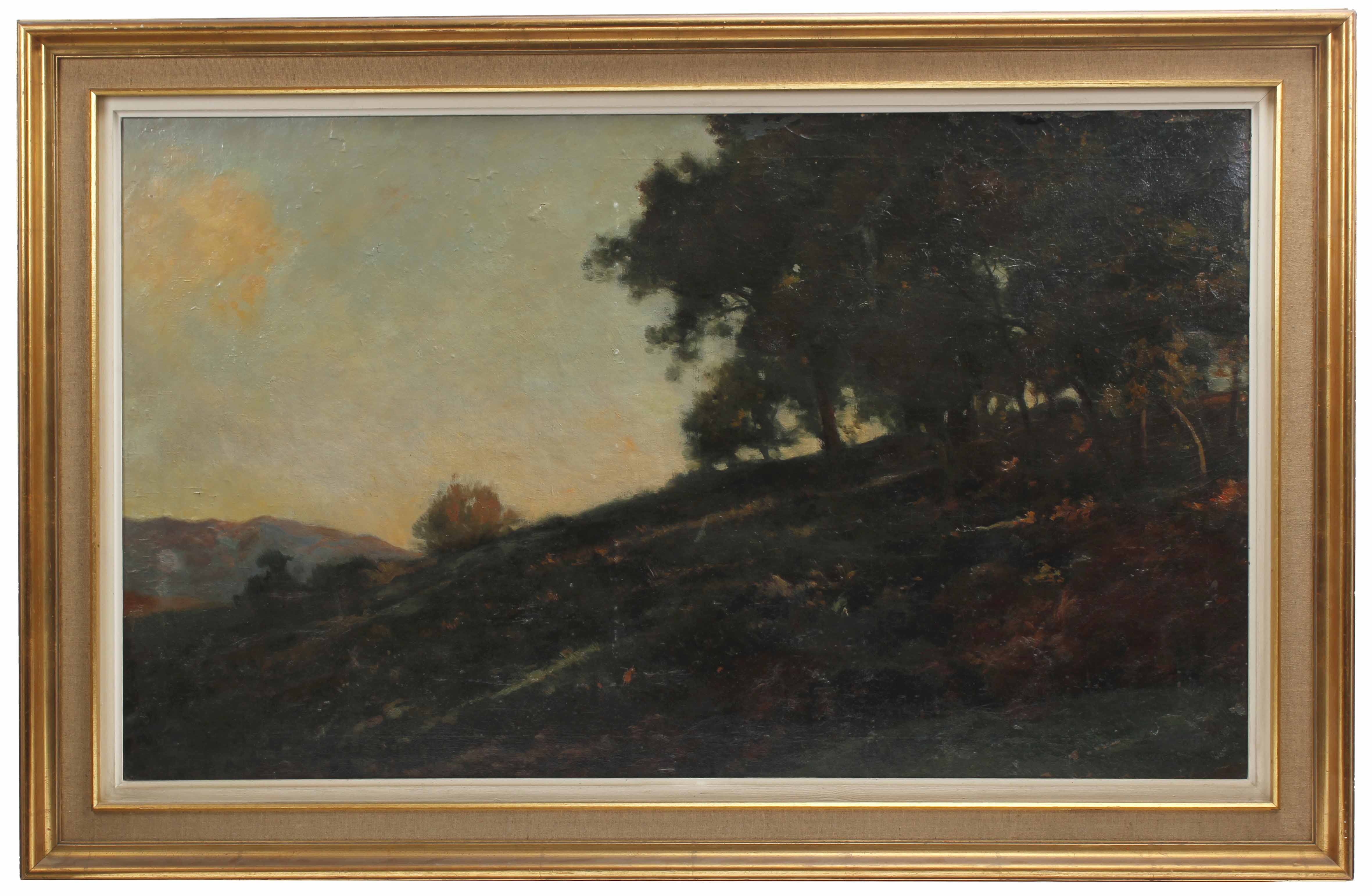 ENRIC GALWEY (1864-1931). "TWILIGHT LANDSCAPE".