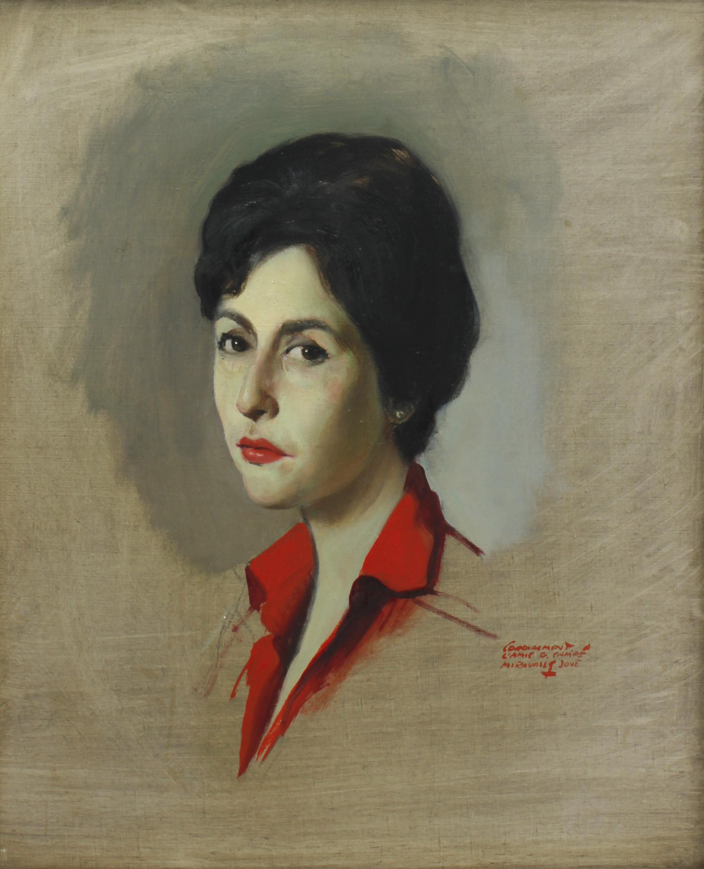 ARMANDO MIRAVALLS BOVE (1916-1978). "RETRATO FEMENINO", 196