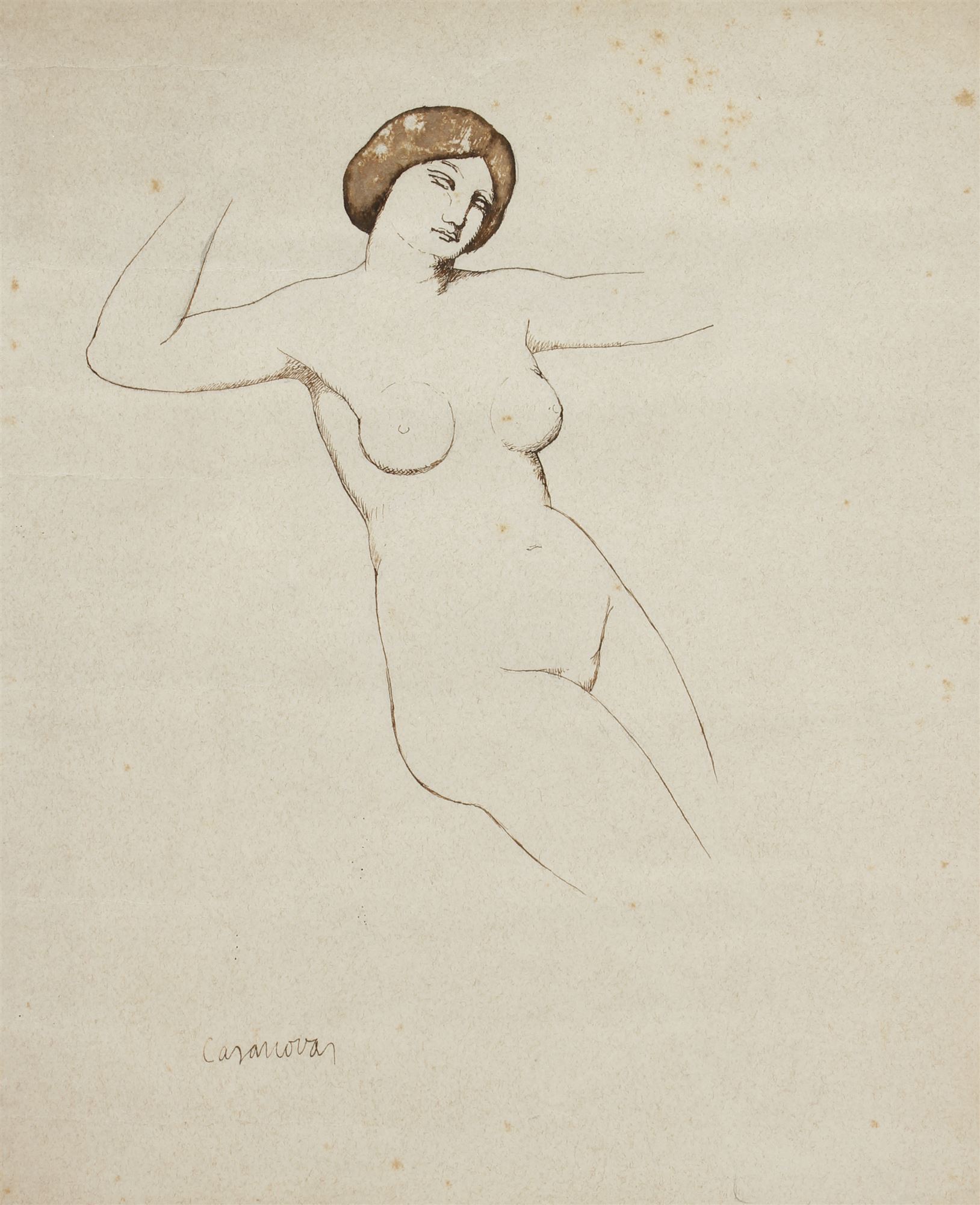 ENRIC CASANOVAS ROY (1882-1948). "DESNUDO FEMENINO". 