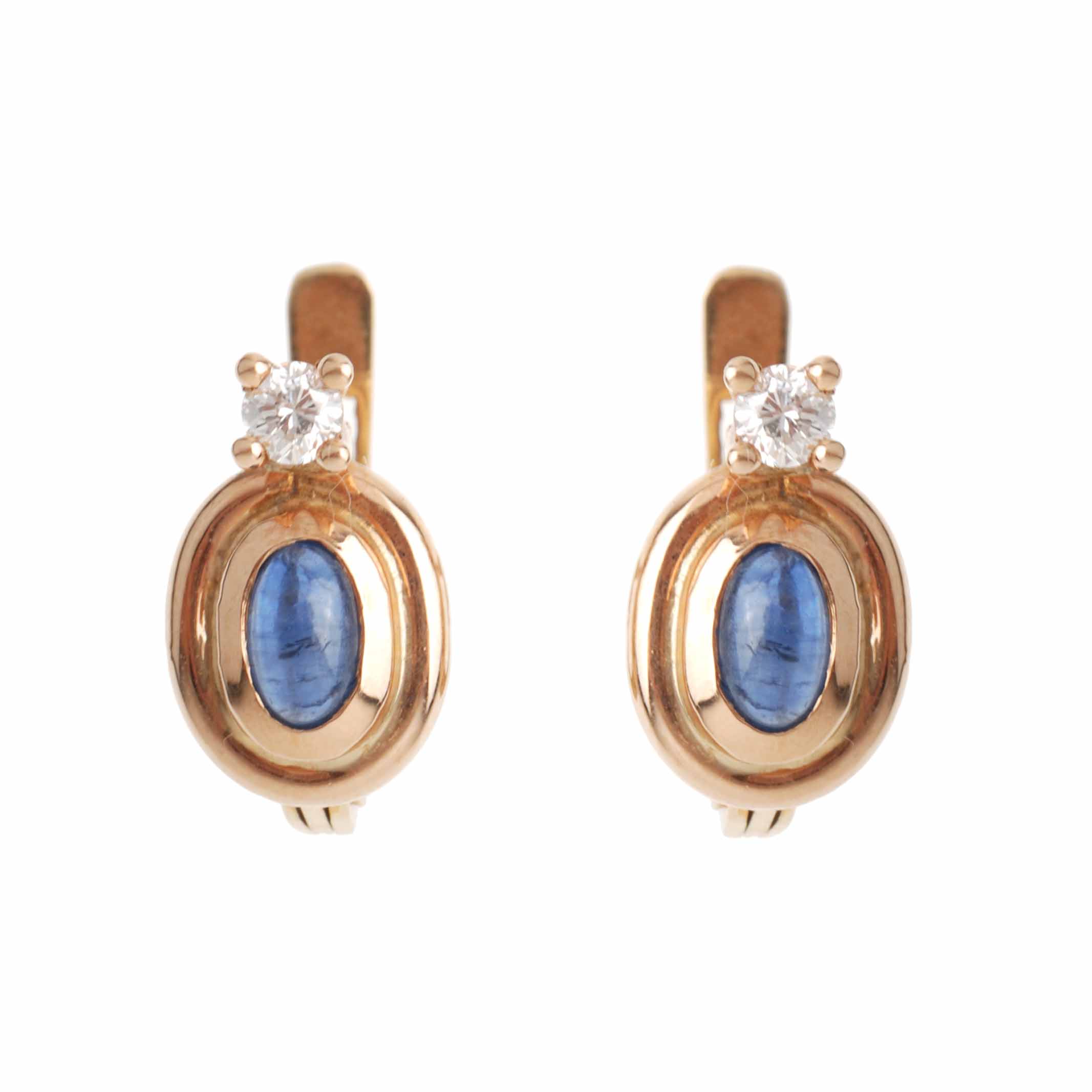 SAPPHIRE AND DIAMOND YOU AND ME EARRINGS.