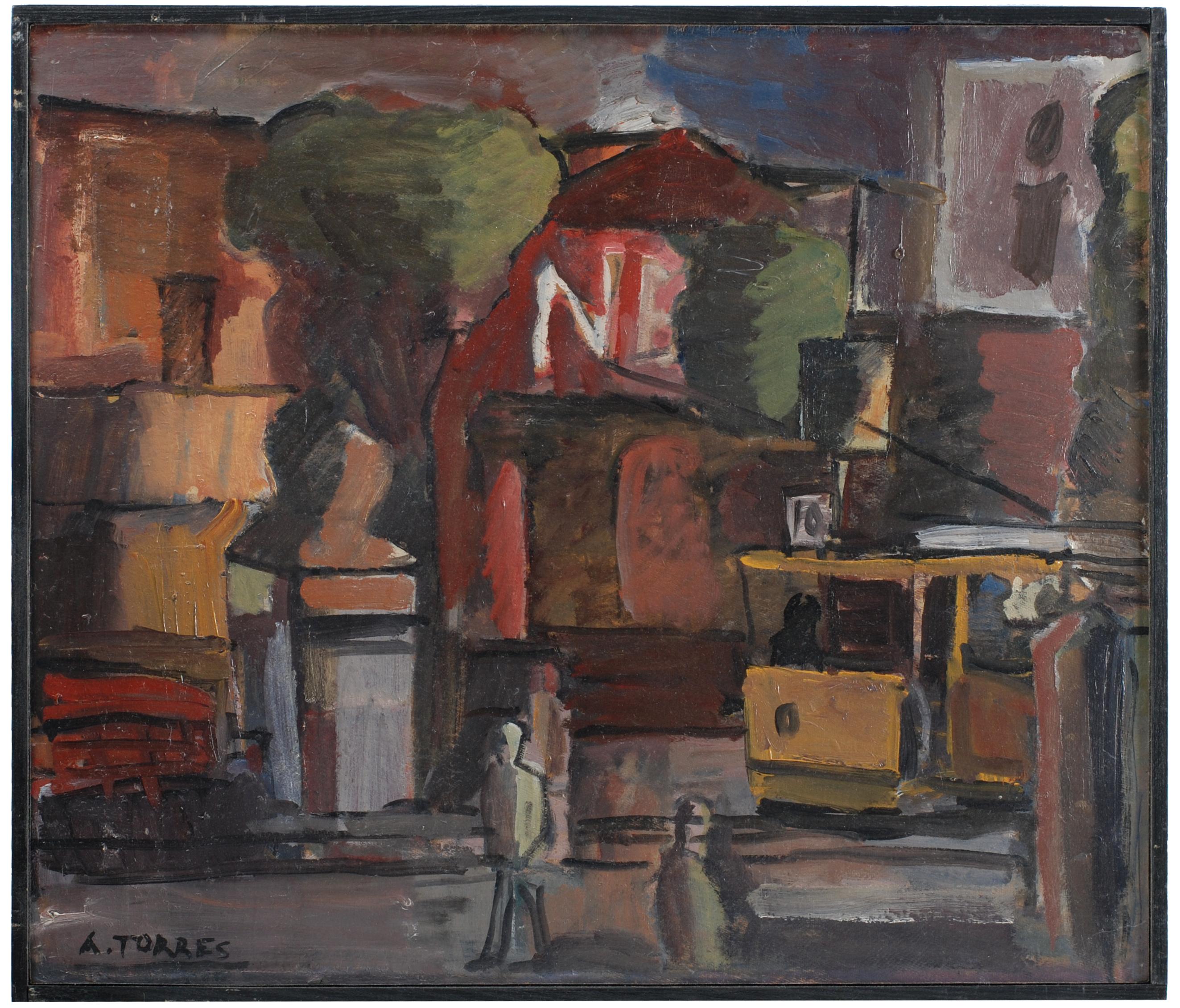 AUGUSTO TORRES (1913-1992). "VISTA URBANA", C. 1972. 