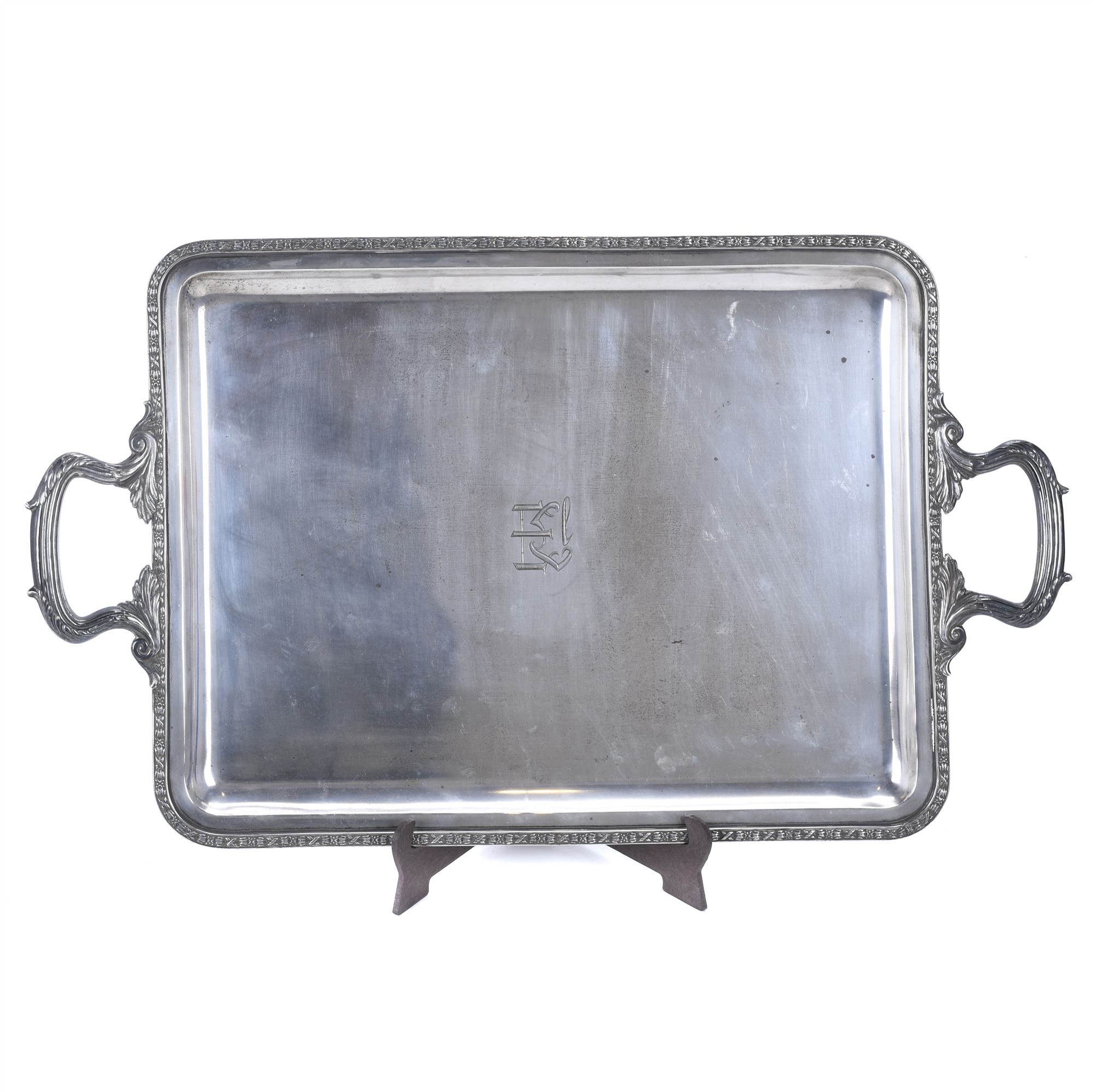 SPANISH SILVER TRAY, MID 20TH CENTURY.