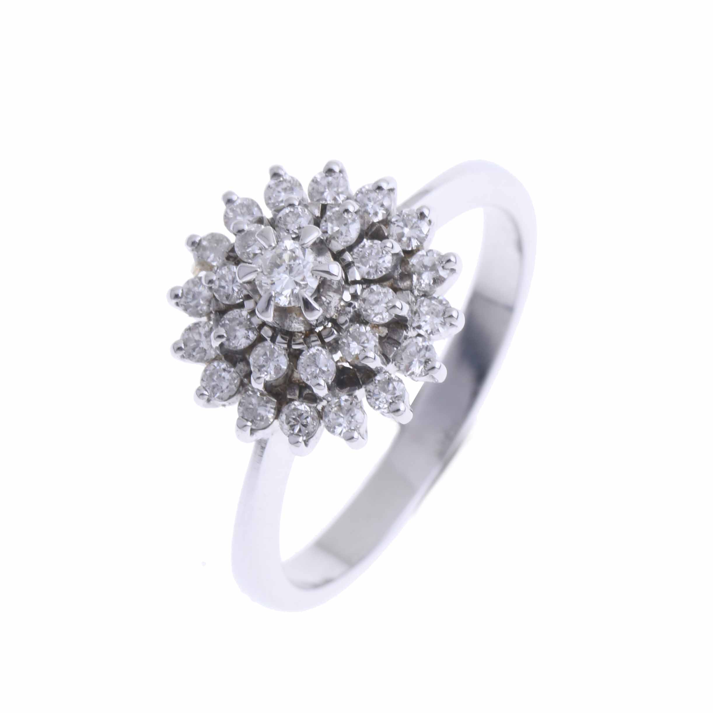 DIAMONDS ROSETTE RING.