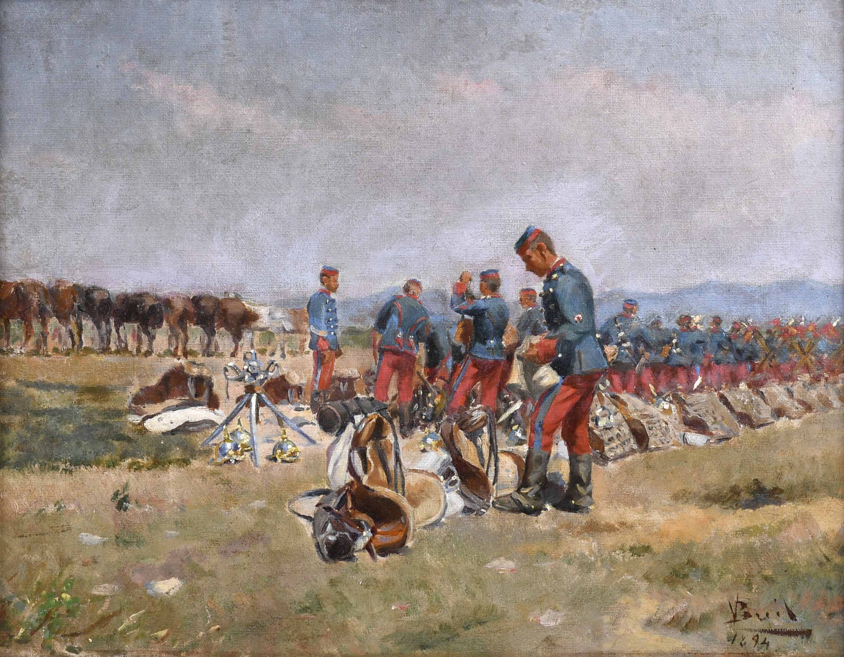 VICENTE BUIL DE LA TORRE (1867-1920). "MILITARY MANOEUVRES"