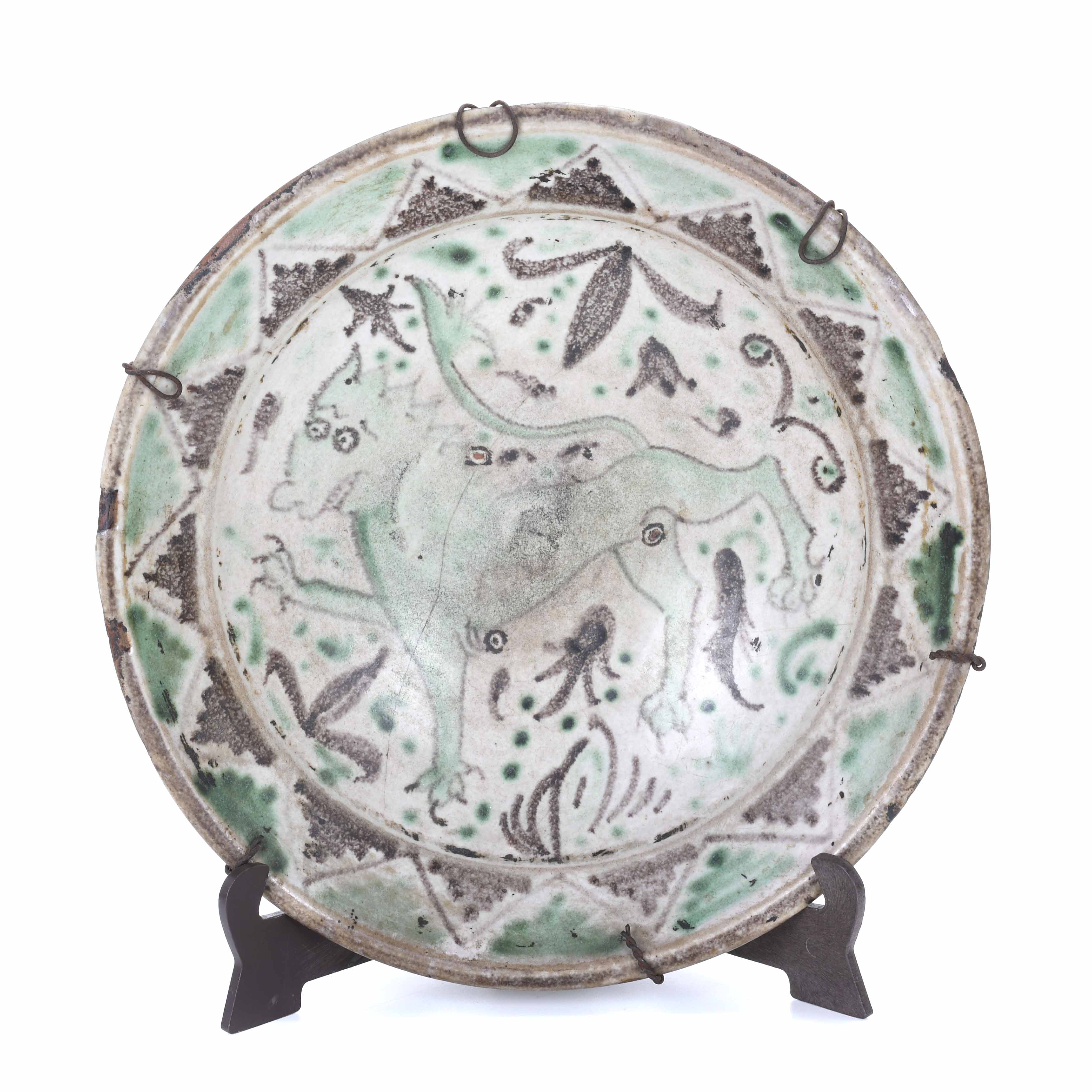 MUEL EARTHENWARE DISH, 19TH CENTURY