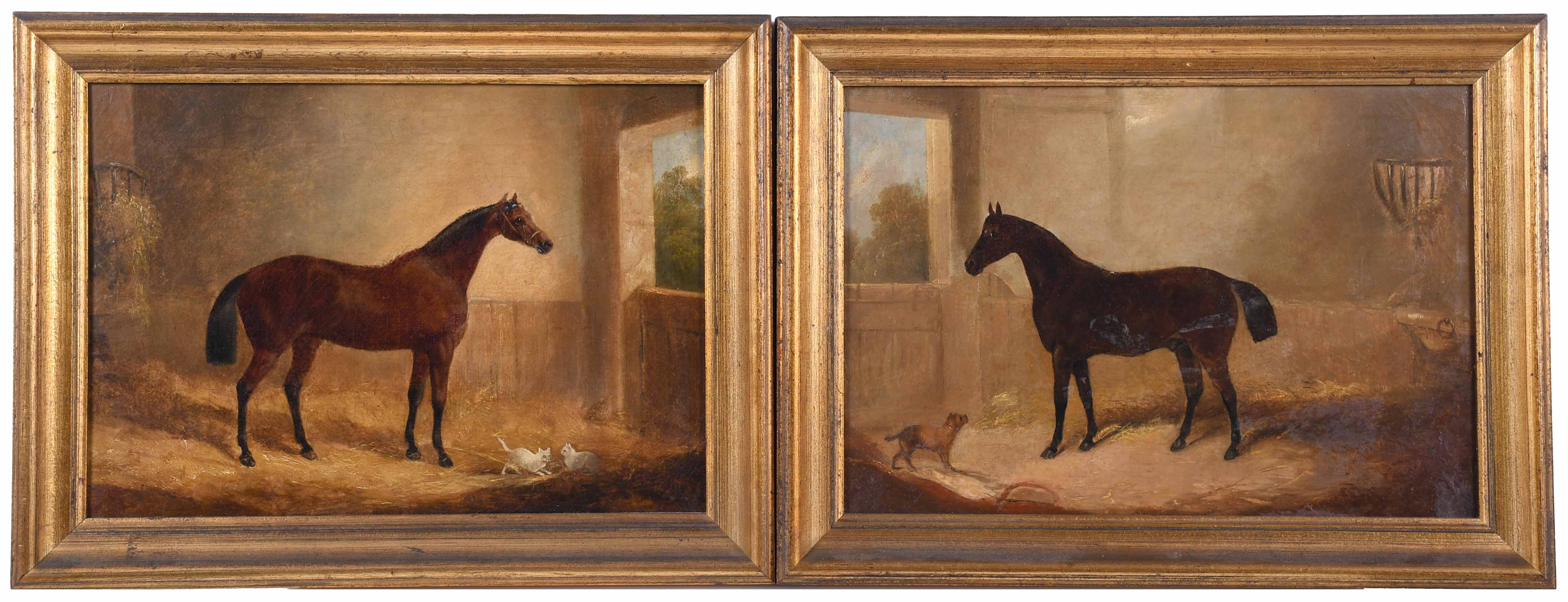 19TH CENTURY ENGLISH SCHOOL "HORSES".