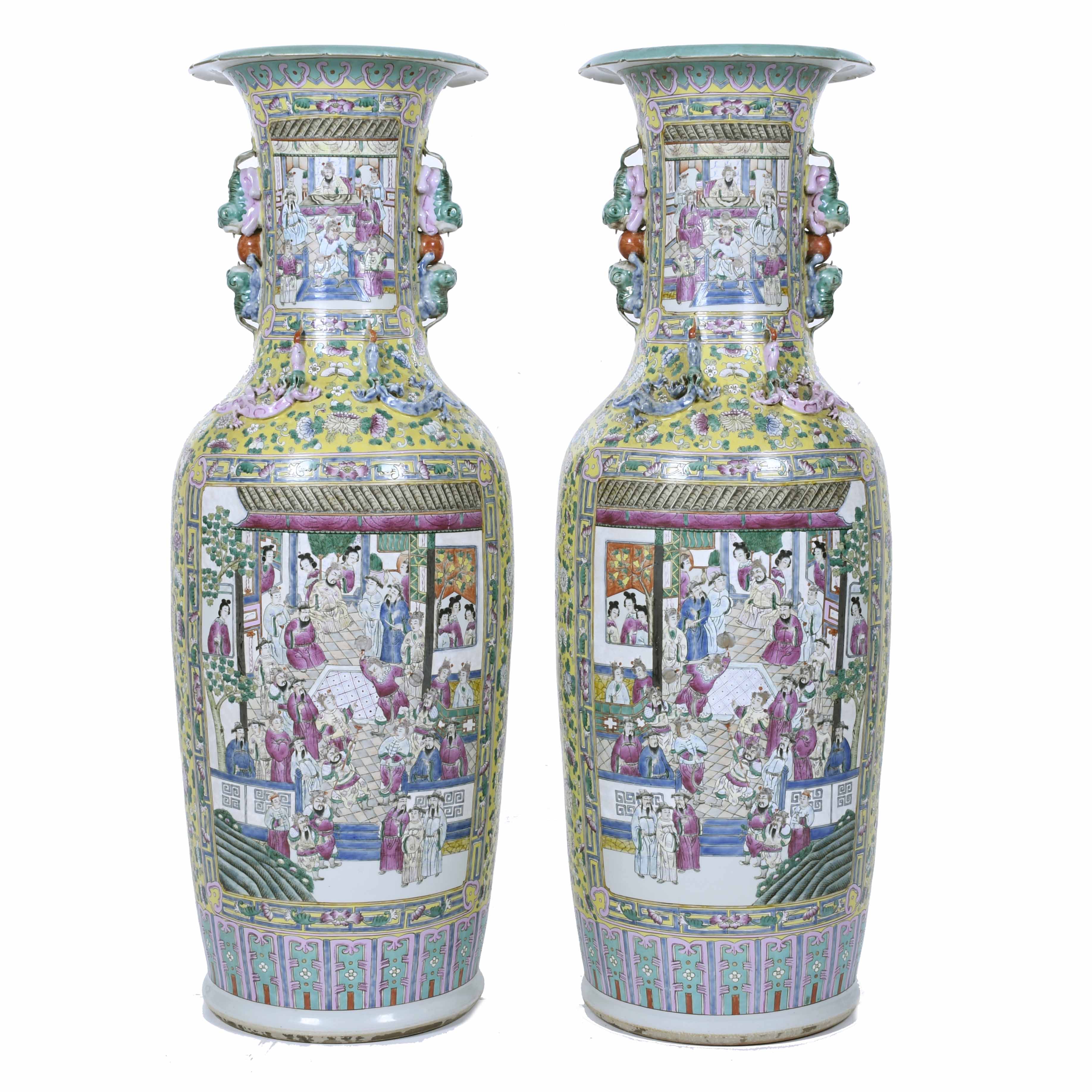 PAIR OF LARGE CHINESE VASES, FIRST THIRD OF THE 20TH CENTUR