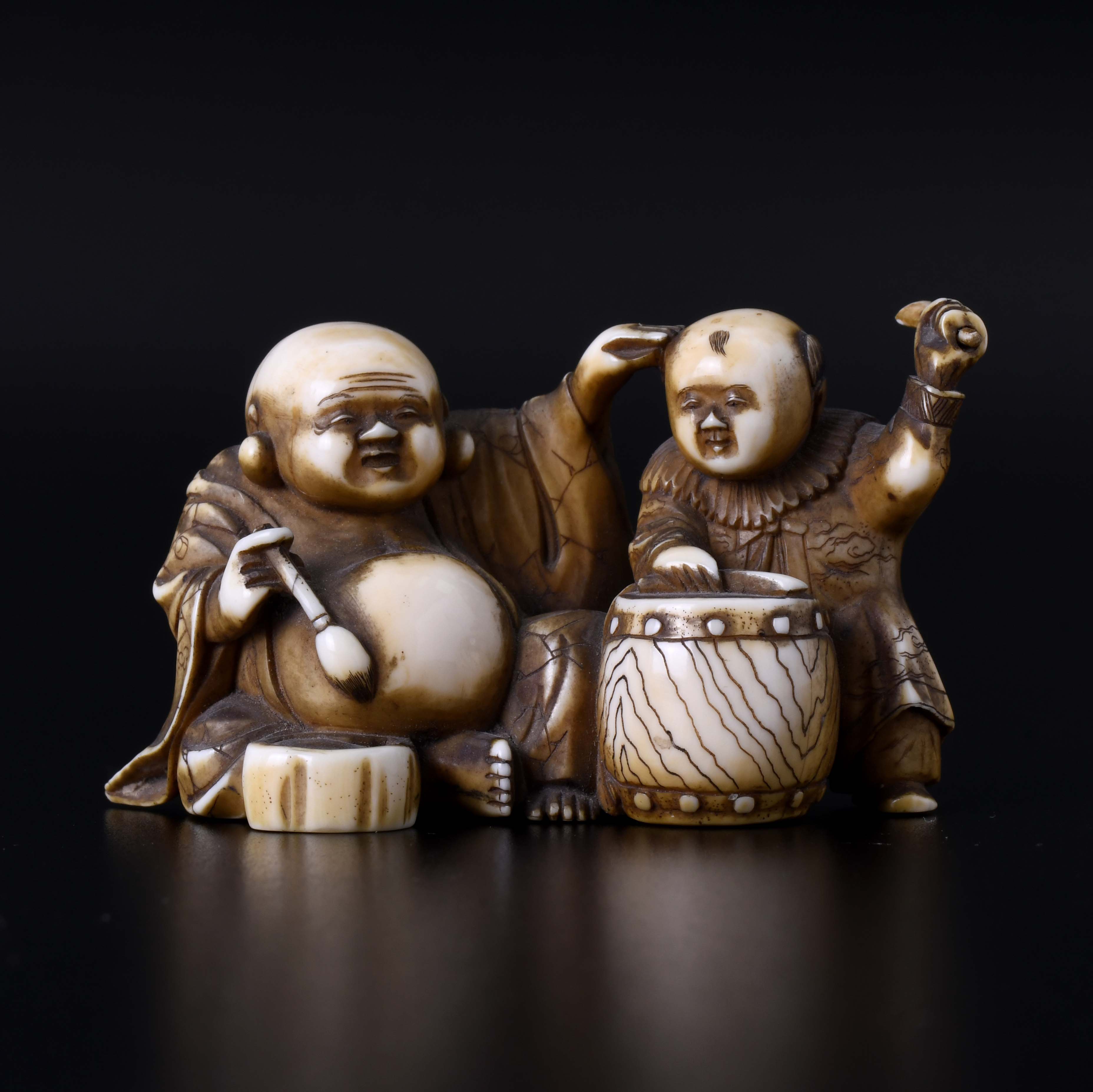 JAPANESE SCHOOL. MEIJI PERIOD, 19TH CENTURY. "HOTEI WITH A 