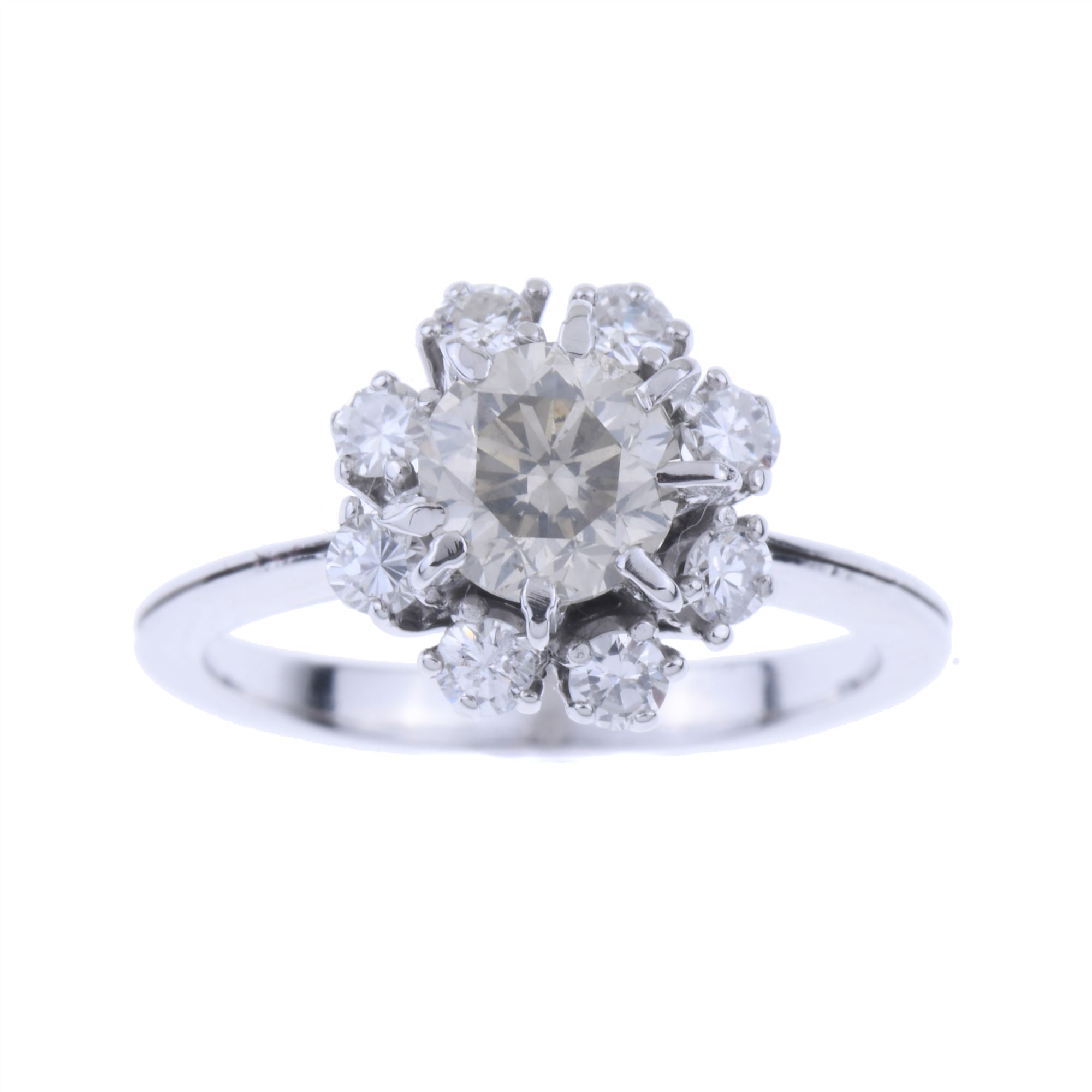 DIAMONDS ROSETTE RING.