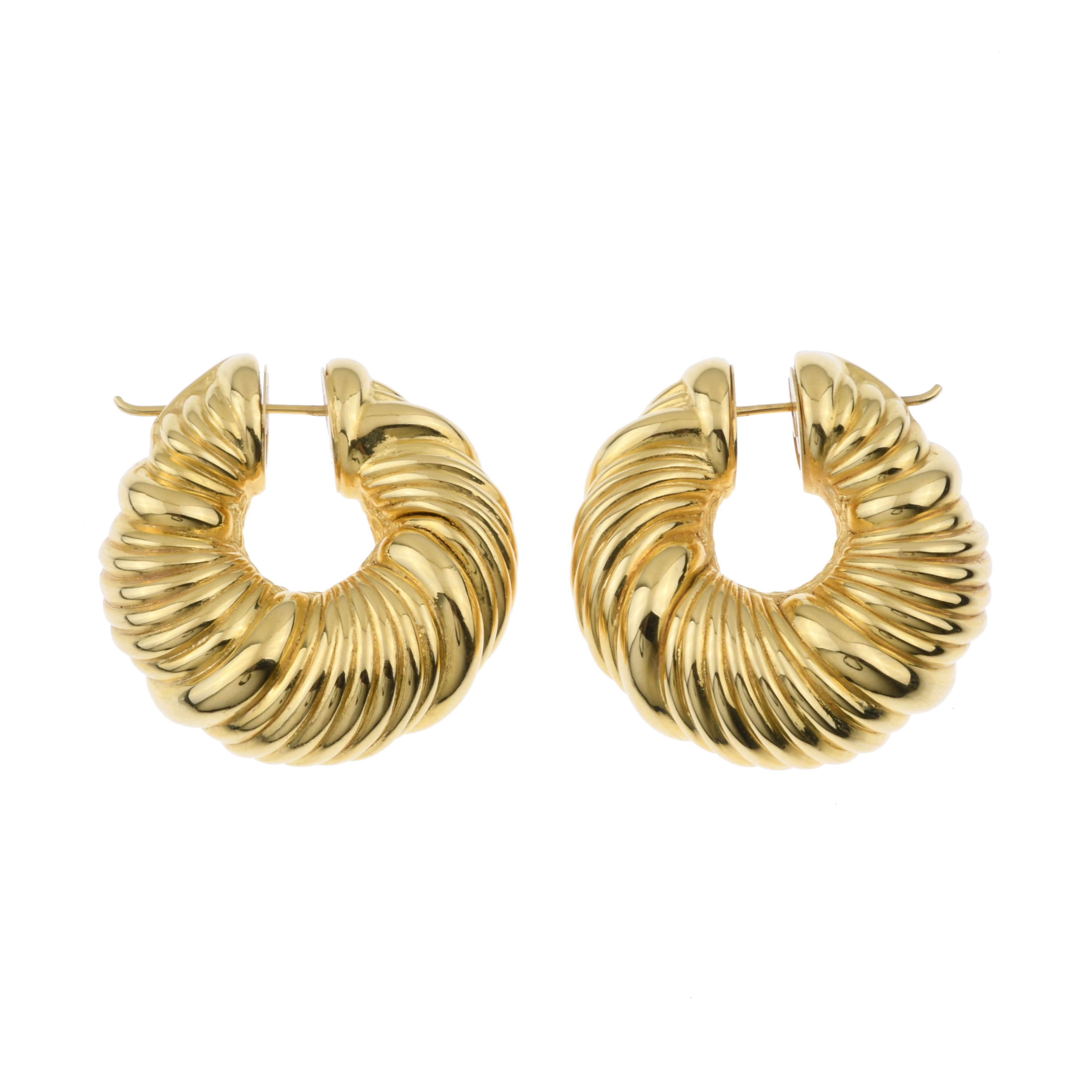 CHIMENTO. ITALIAN GOLD EARRINGS.