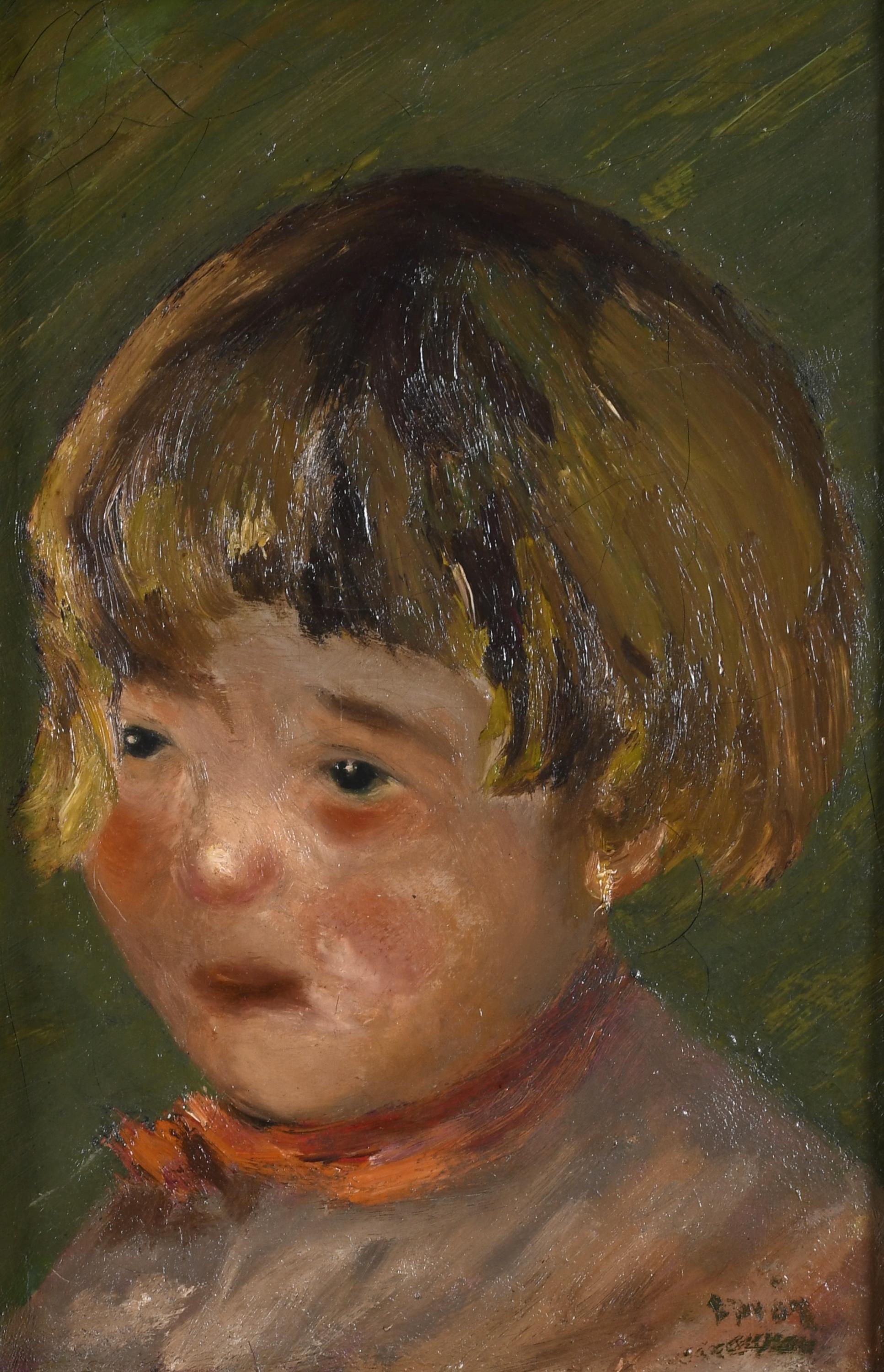 JOAQUIM MIR I TRINXET (1873-1940). "RETRATO DE NIÑA". 