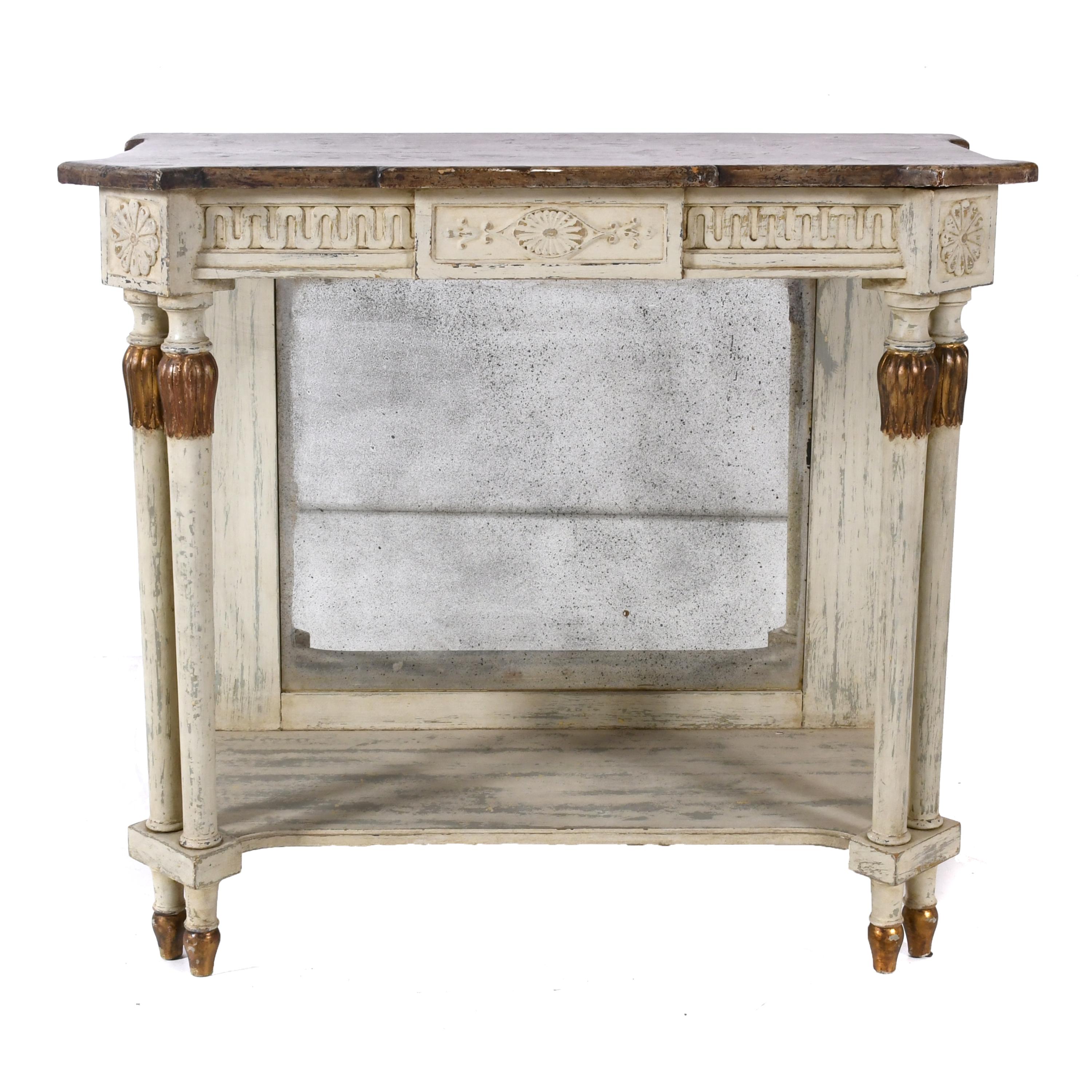 DIRECTORY STYLE CONSOLE, LATE 19TH - EARLY 20TH CENTURY.