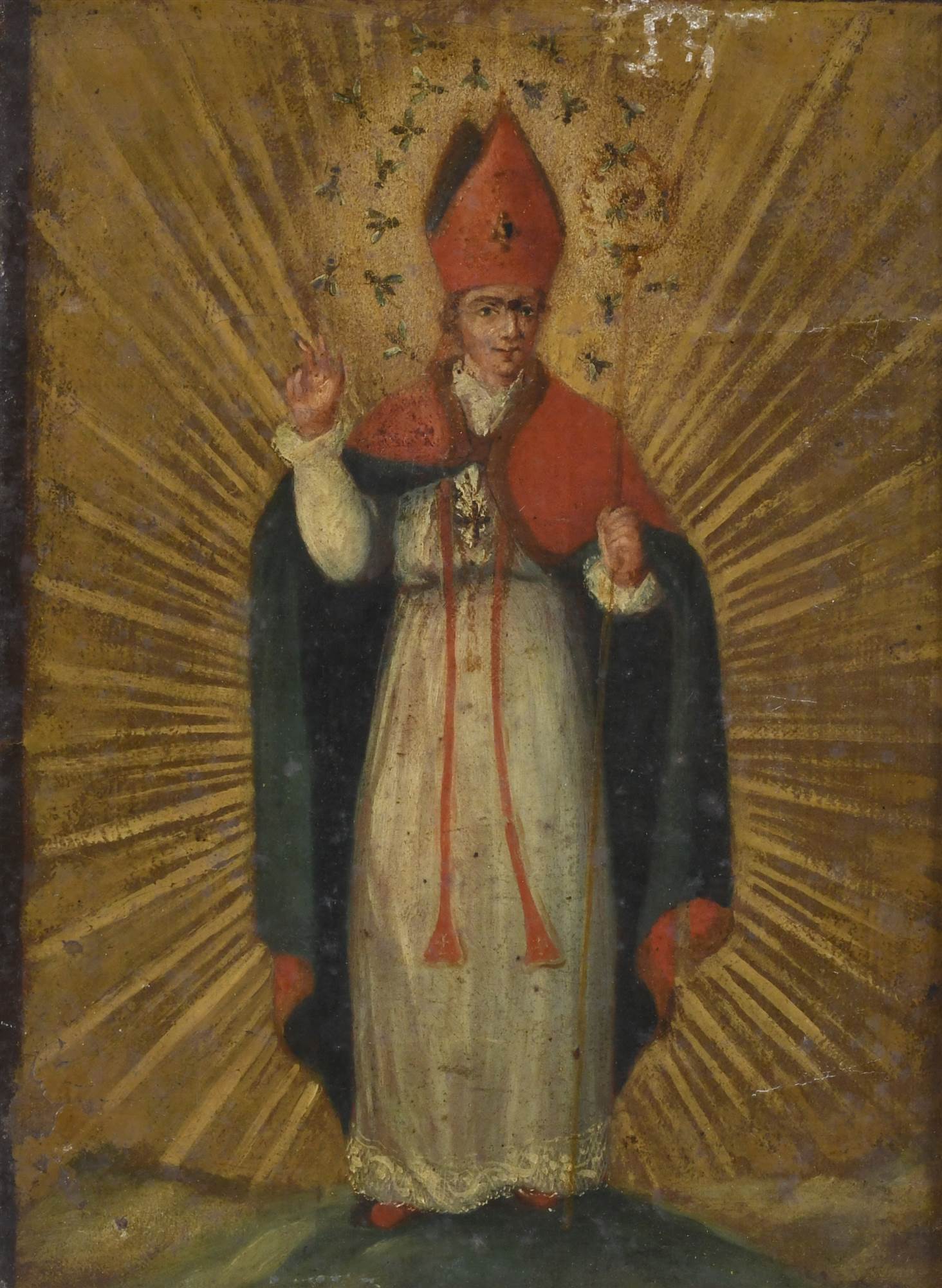 19/20TH CENTURY SPANISH SCHOOL "SAINT AMBROSIUS, BISHOP OF 