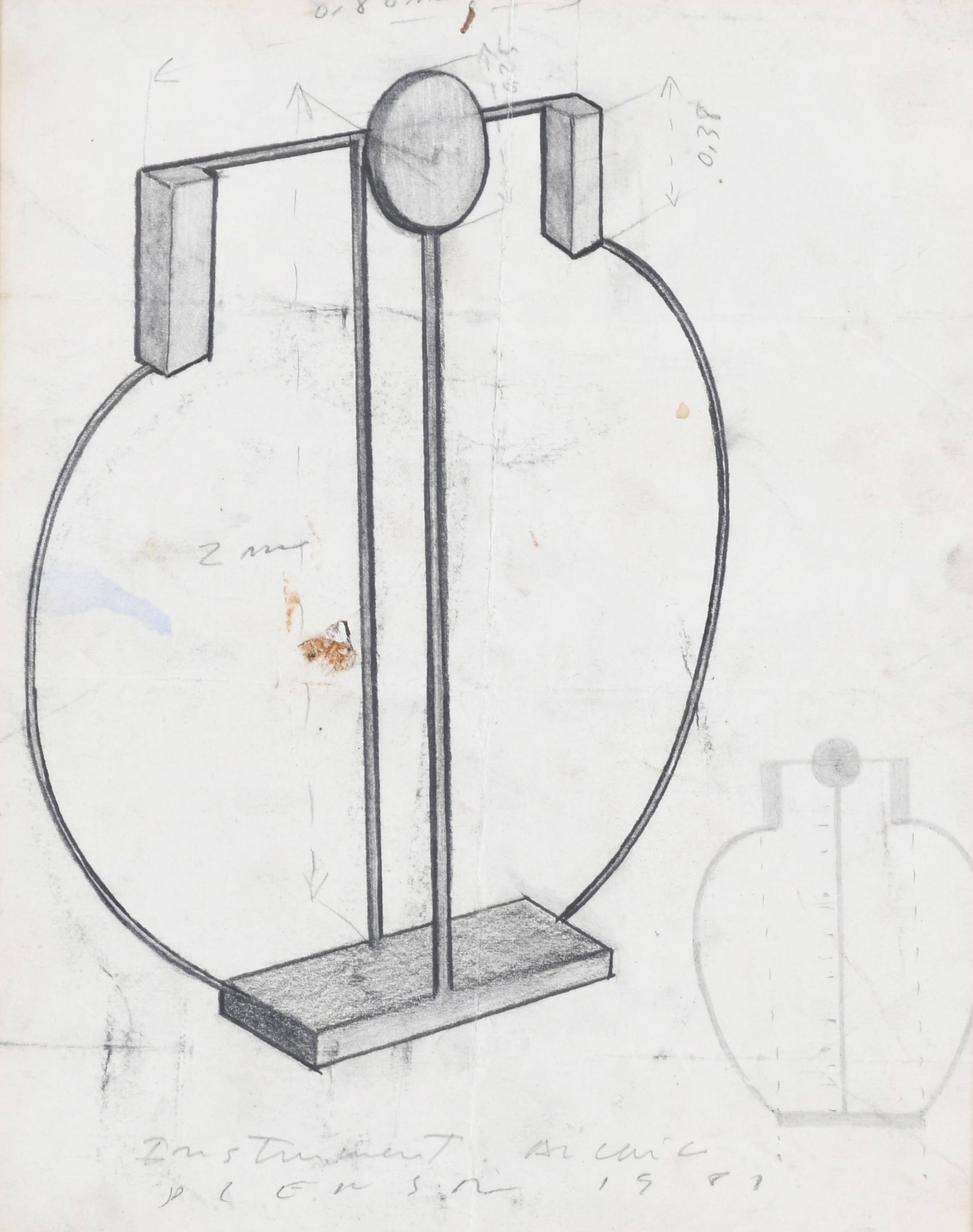 JAUME PLENSA (1955). SKETCH "INSTRUMENT ARCAIC", 1981.