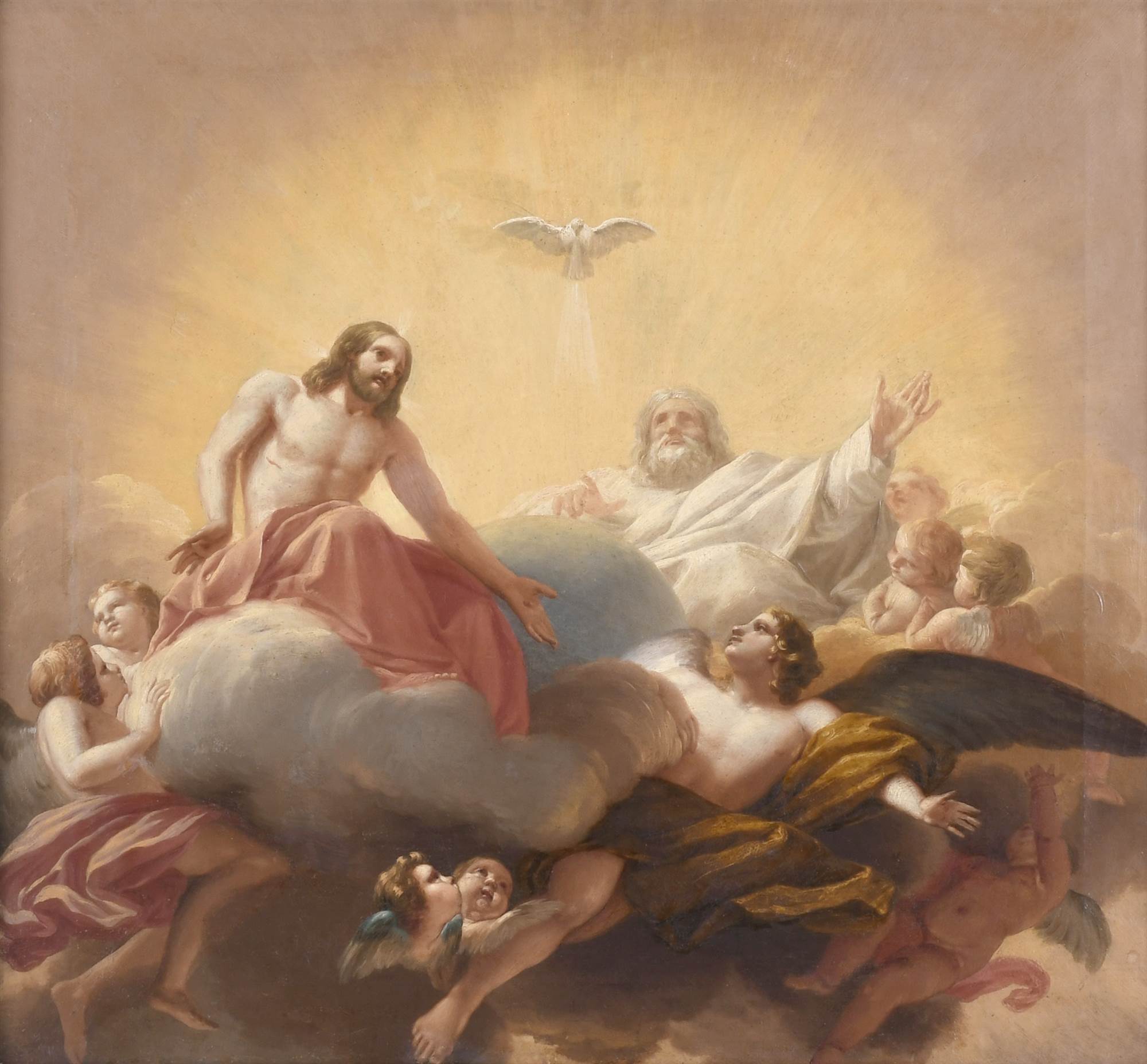 JOSÉ DEL CASTILLO (1737-1793). "HOLY TRINITY" (SKETCH FOR T