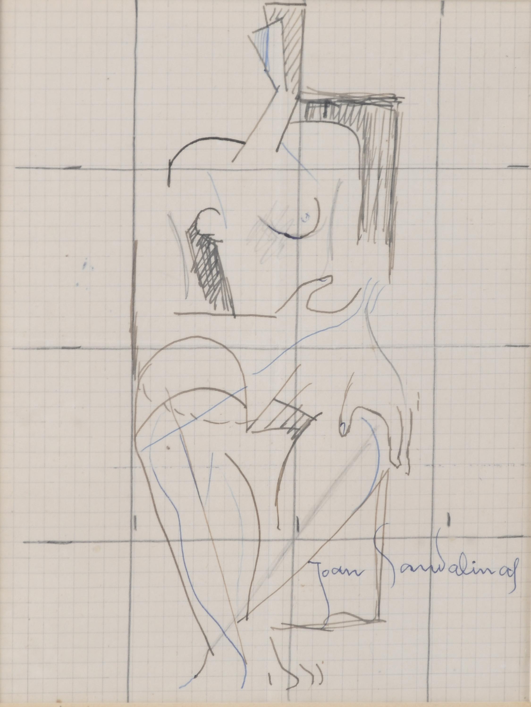 JOAN SANDALINAS (1903-1991). STUDY FOR A FIGURE.