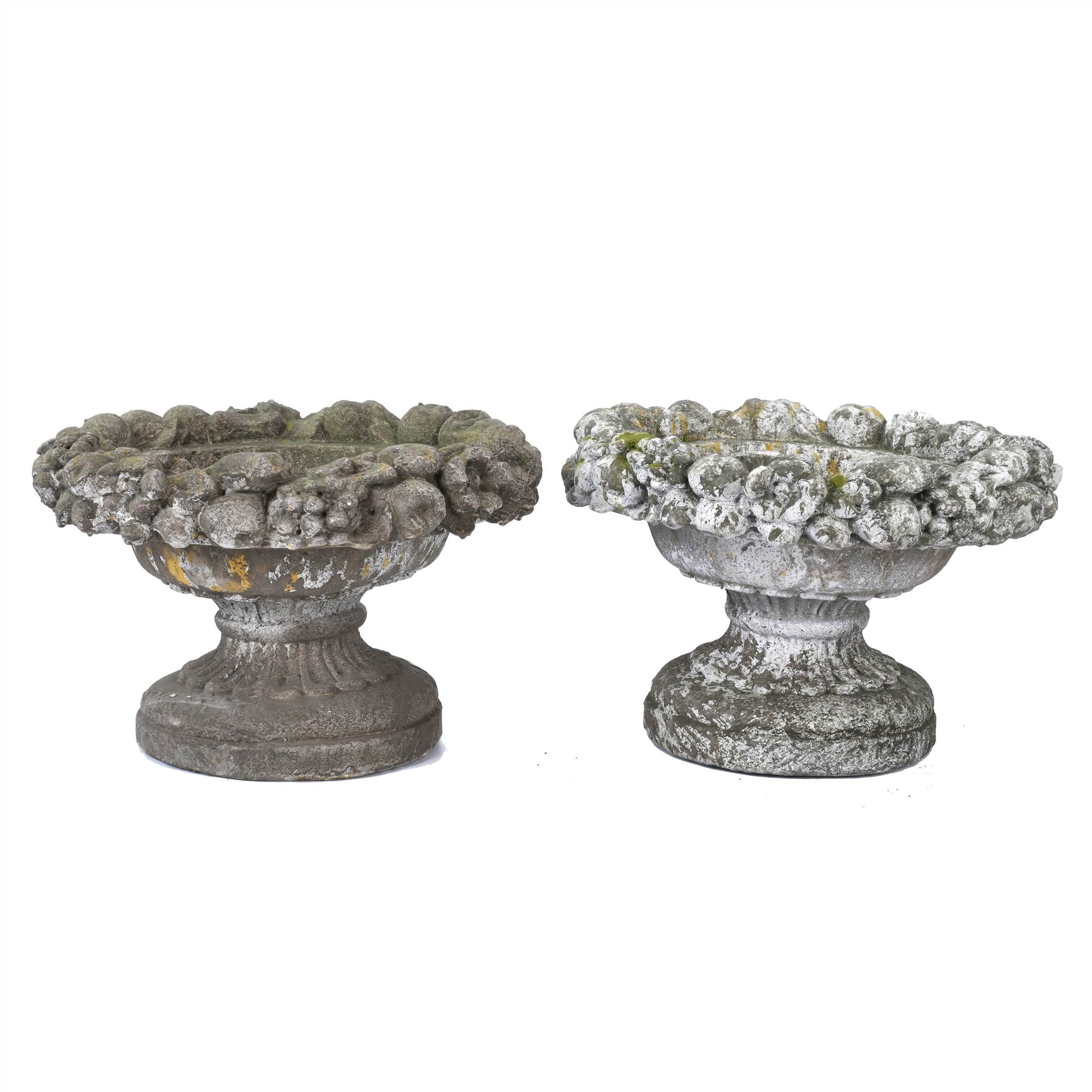 PAIR OF FRENCH GARDEN GOBLETS, MID 20TH CENTURY.