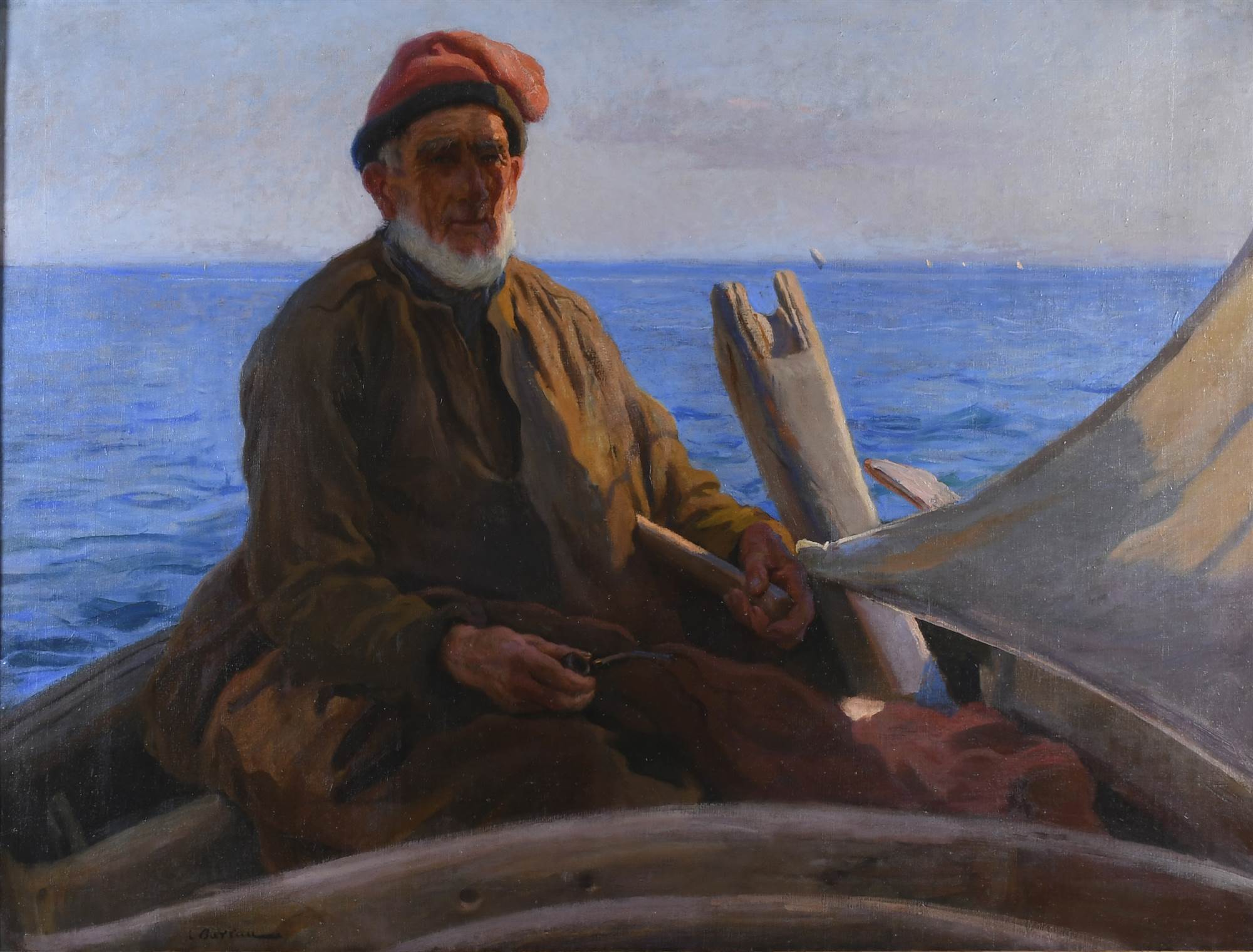 LAUREÀ BARRAU BUÑOL (1864-1957) "FISHERMAN", Ca. 1908.