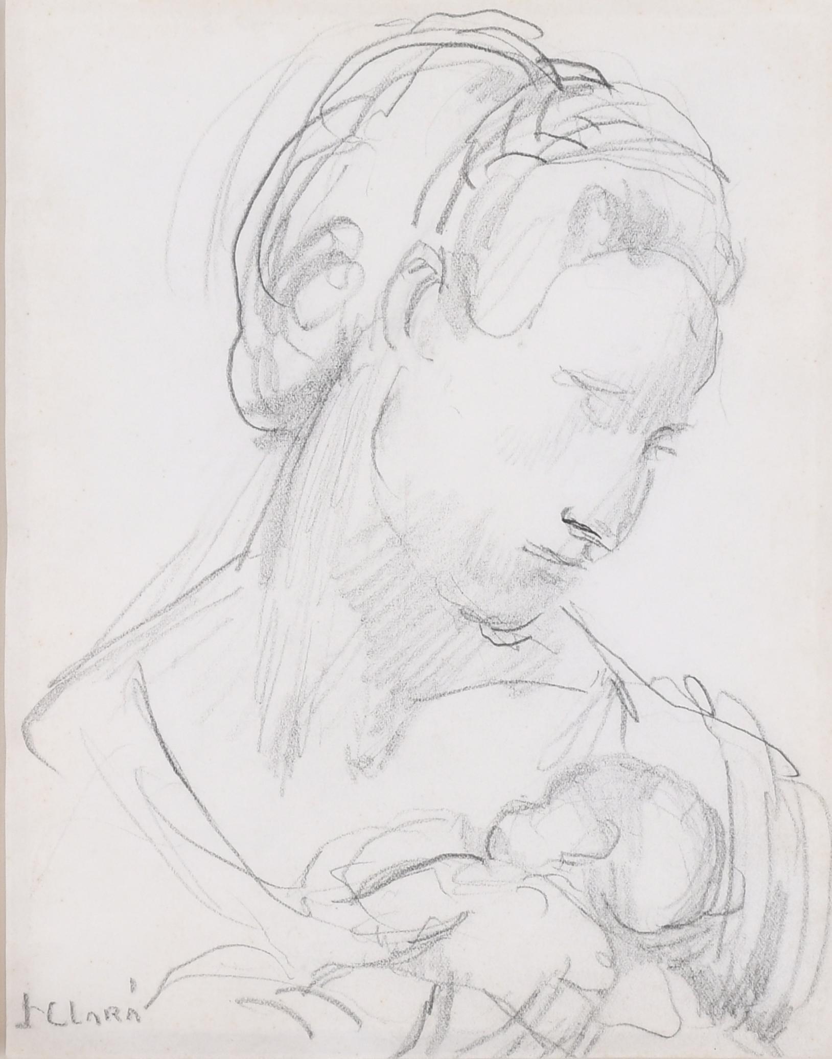 JOSEP CLARÀ (1878-1958). "MATERNIDAD". 