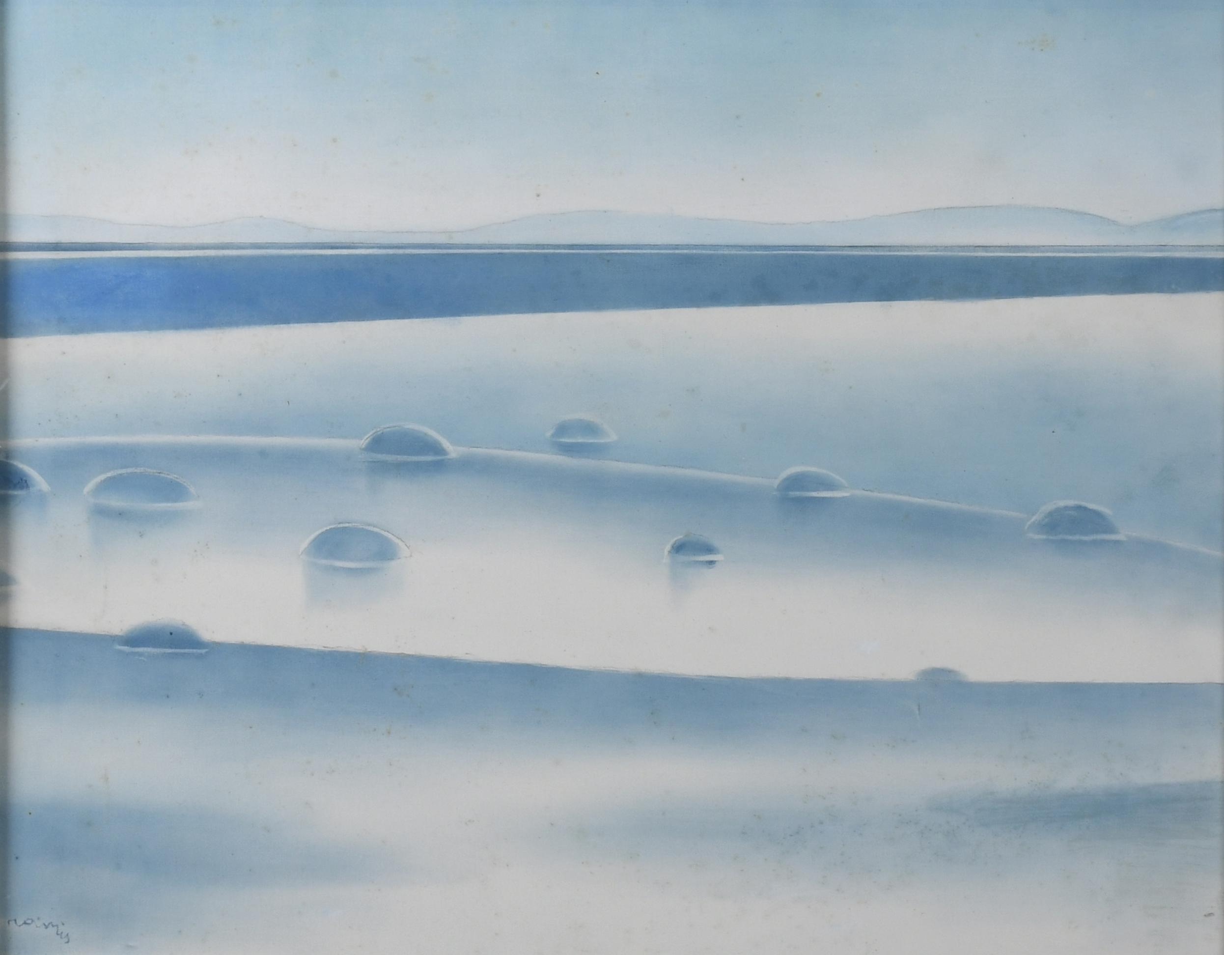 JULI RAMIS (1909-1990). "BLUE LANDSCAPE".