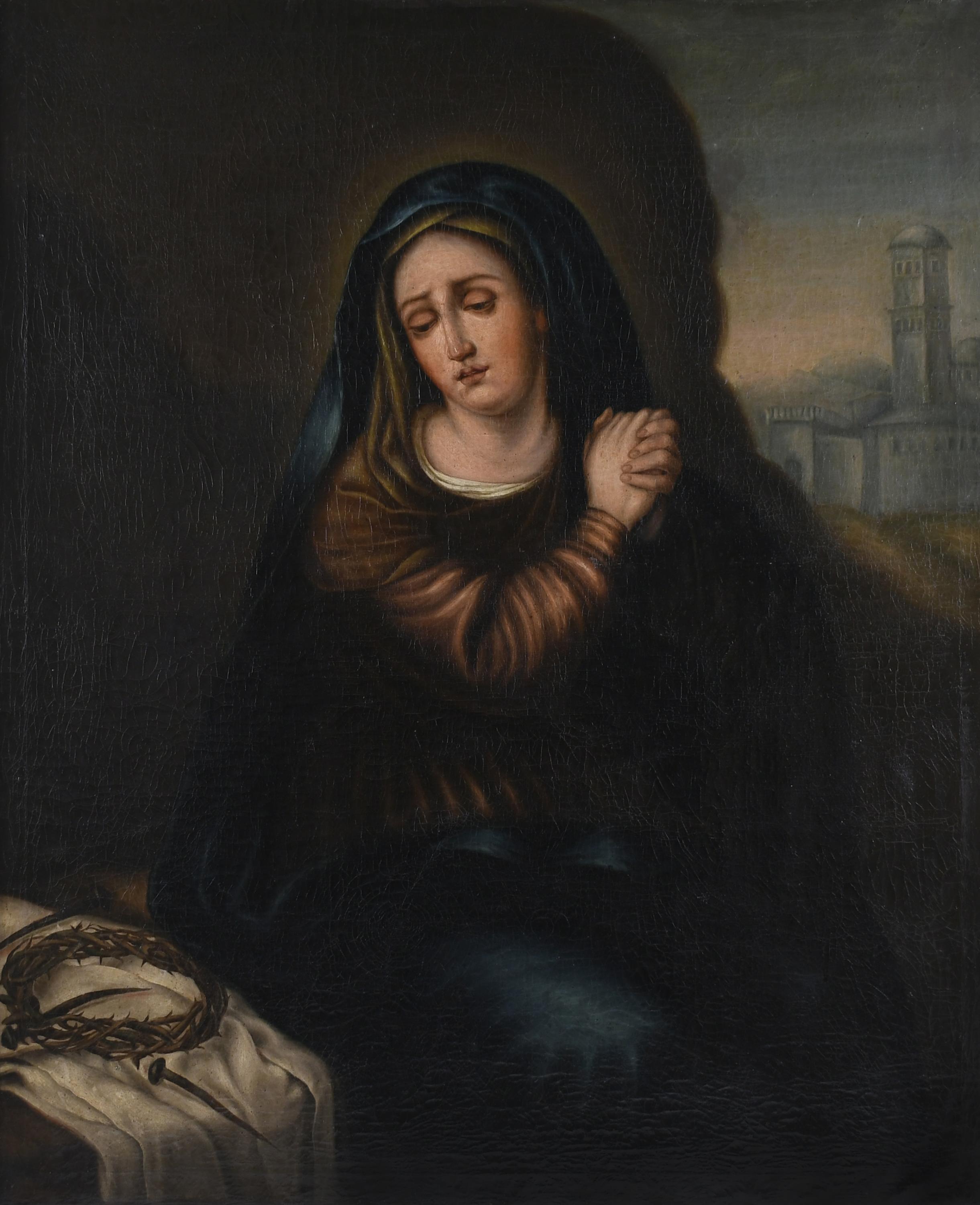 18TH CENTURY SPANISH SCHOOL. "OUR LADY OF SORROWS".