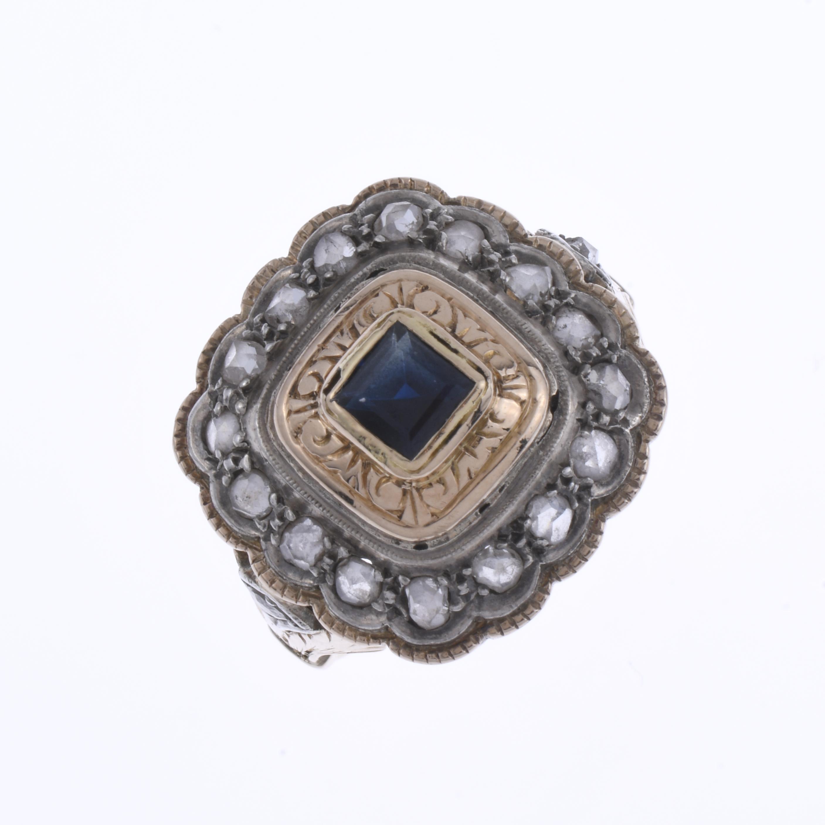 EARLY 20TH CENTURY RING WITH SAPPHIRE.