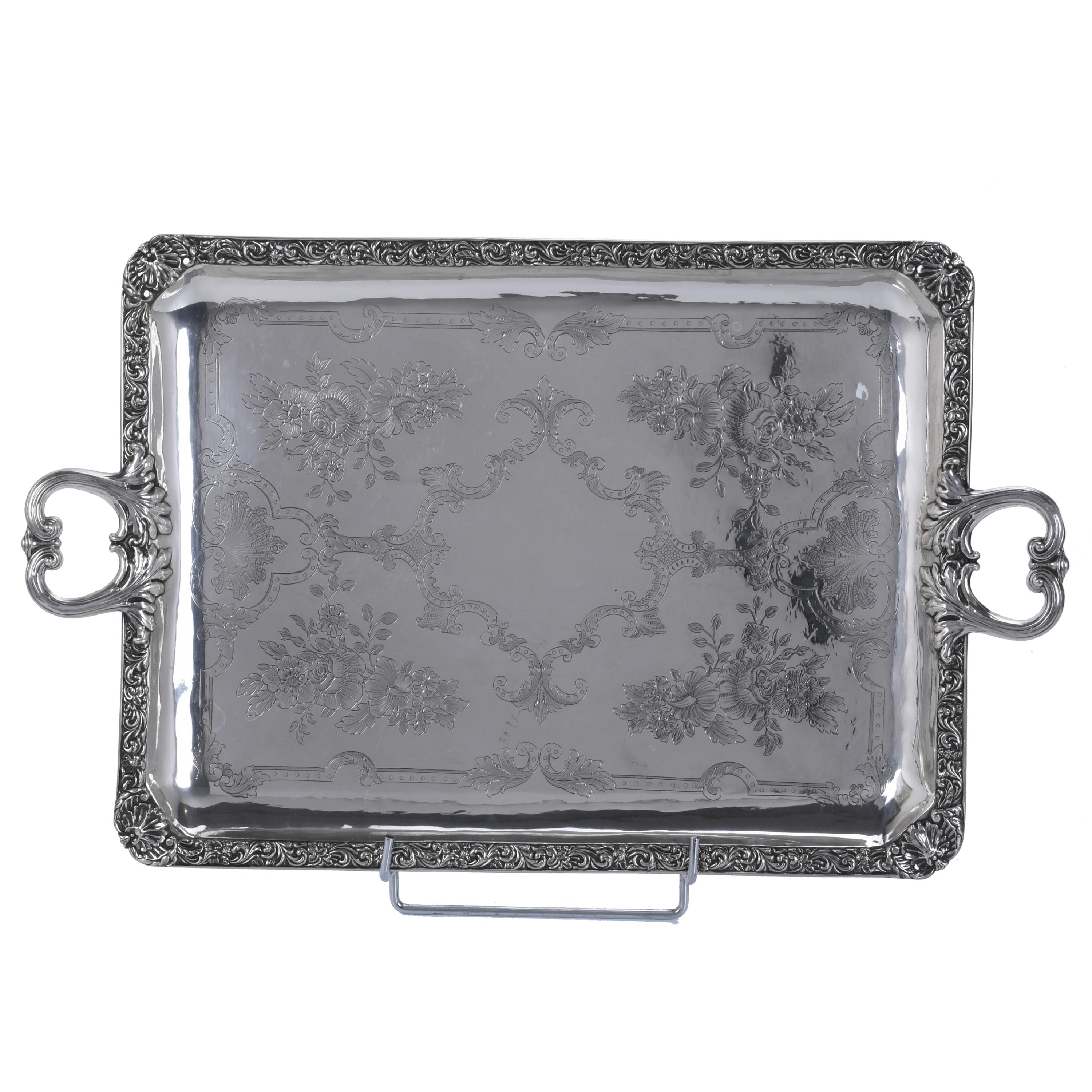 MADRID SILVER DECORATIVE TRAY, 1856.