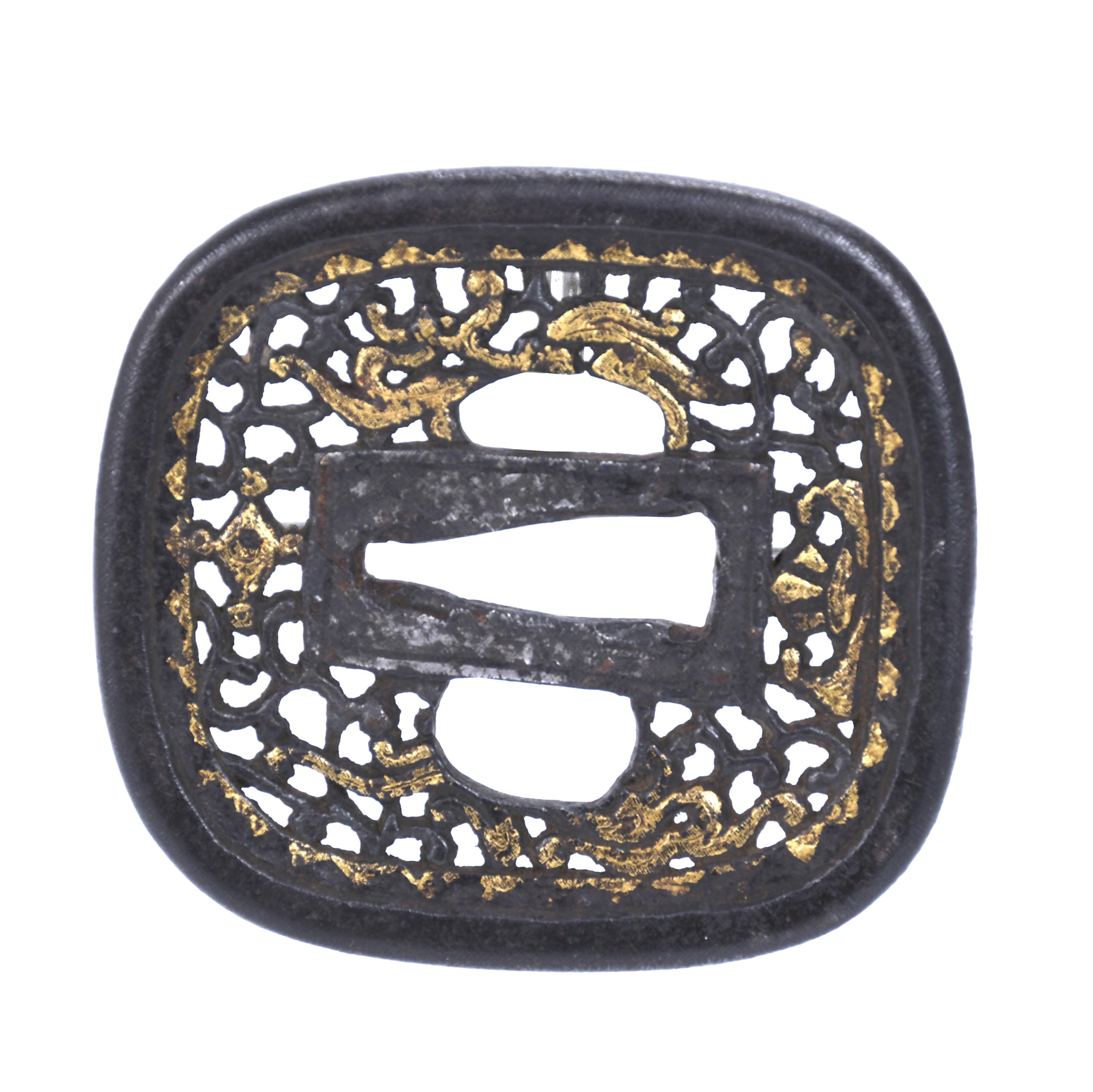 "TSUBA".GUARDA DE KATANA JAPONESA, PROBABLEMENTE DE ÉPOCA M